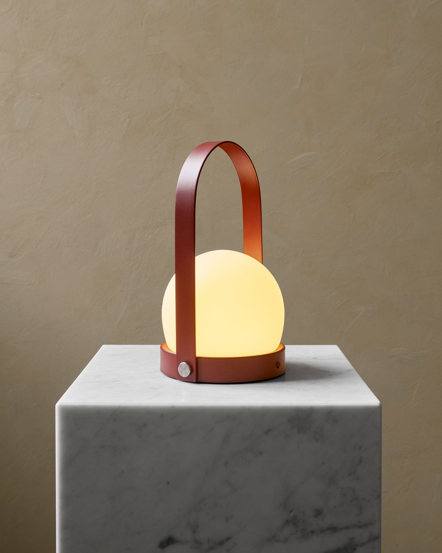 Carrie Table Lamp- Burned Red