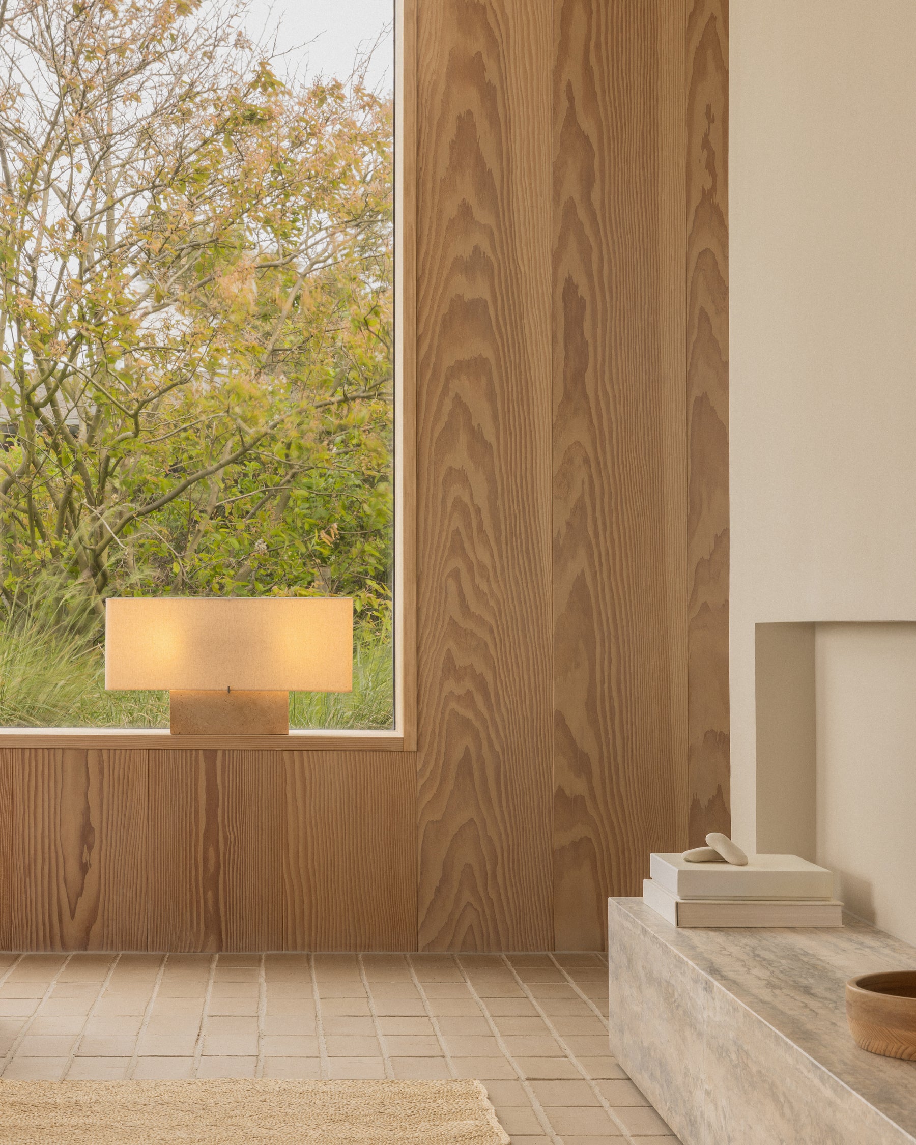 Nonna Table Lamp Wide - Travertine