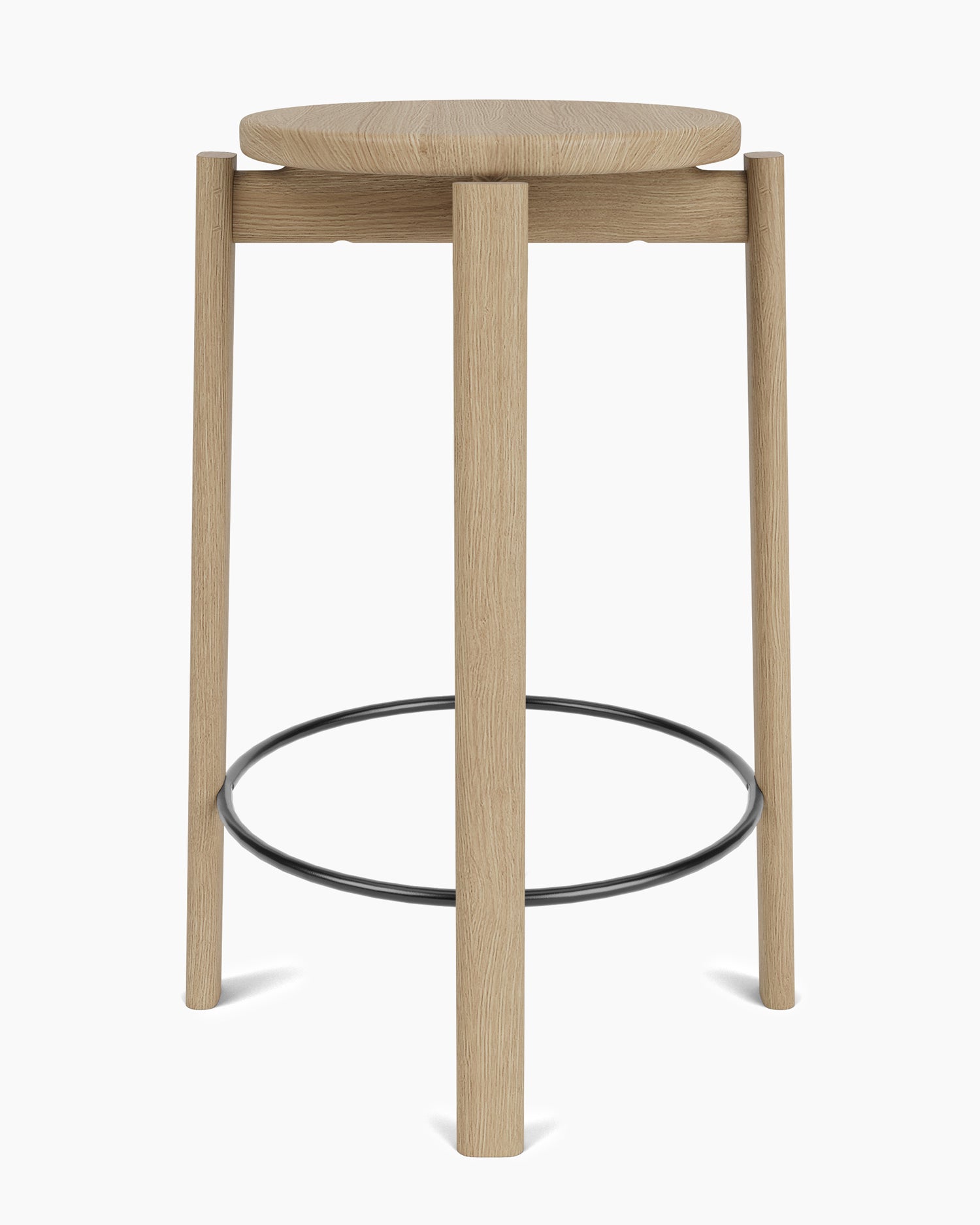Passage Counter Stool- Natural Oak/Black Ring