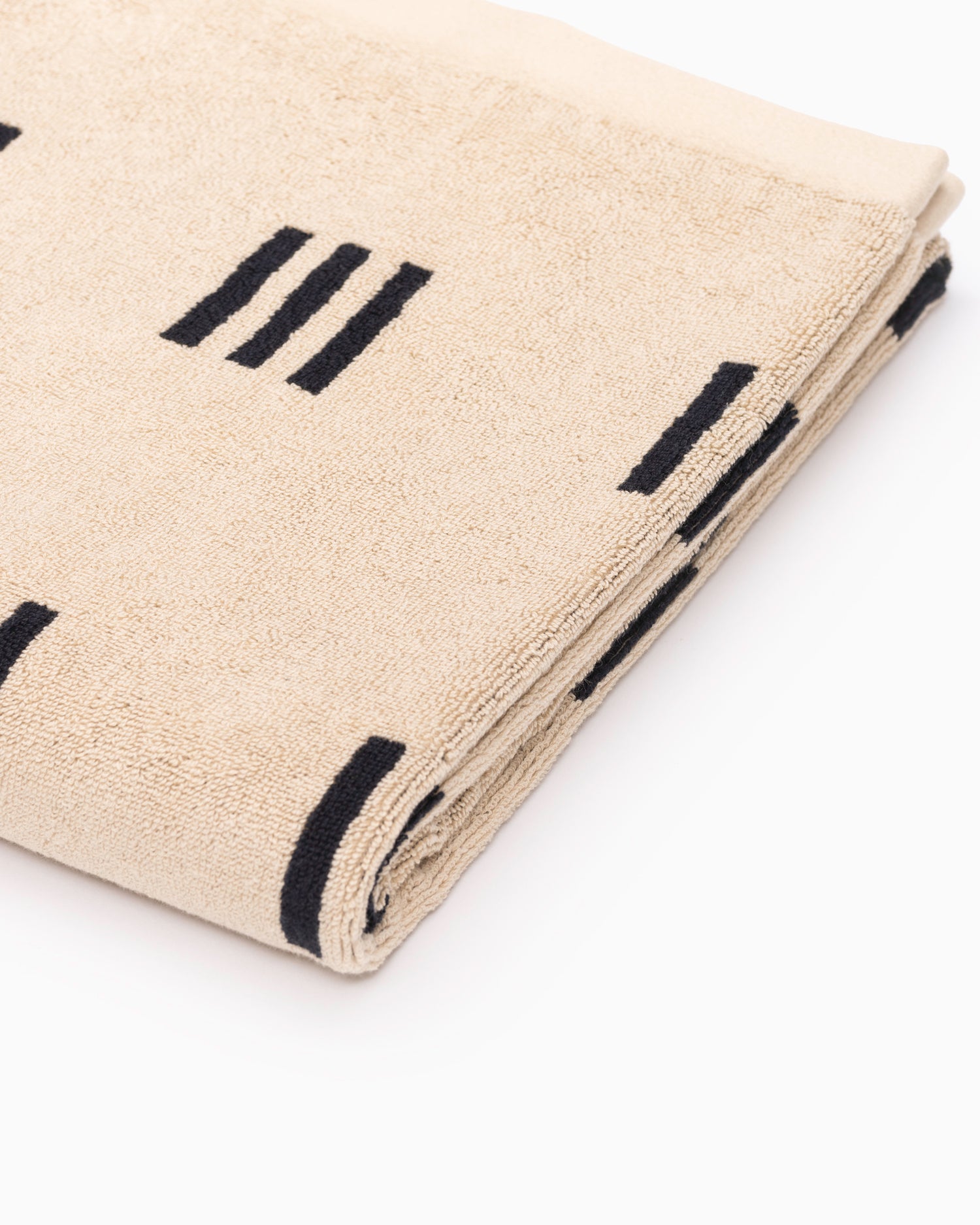 Claremont Bath Towel - Sand & Noir