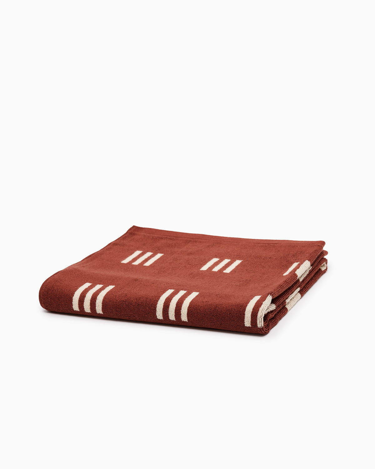 Claremont Bath Towel - Mudbrick & Crème