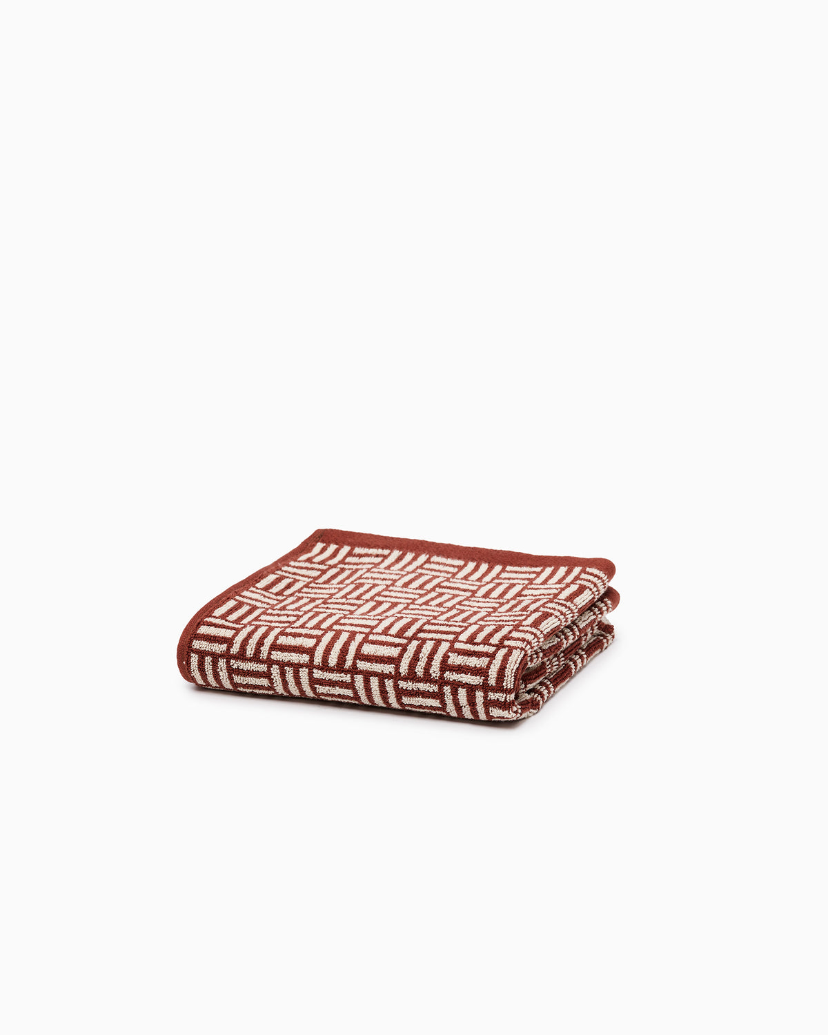 Torrens Hand Towel - Mudbrick & Crème
