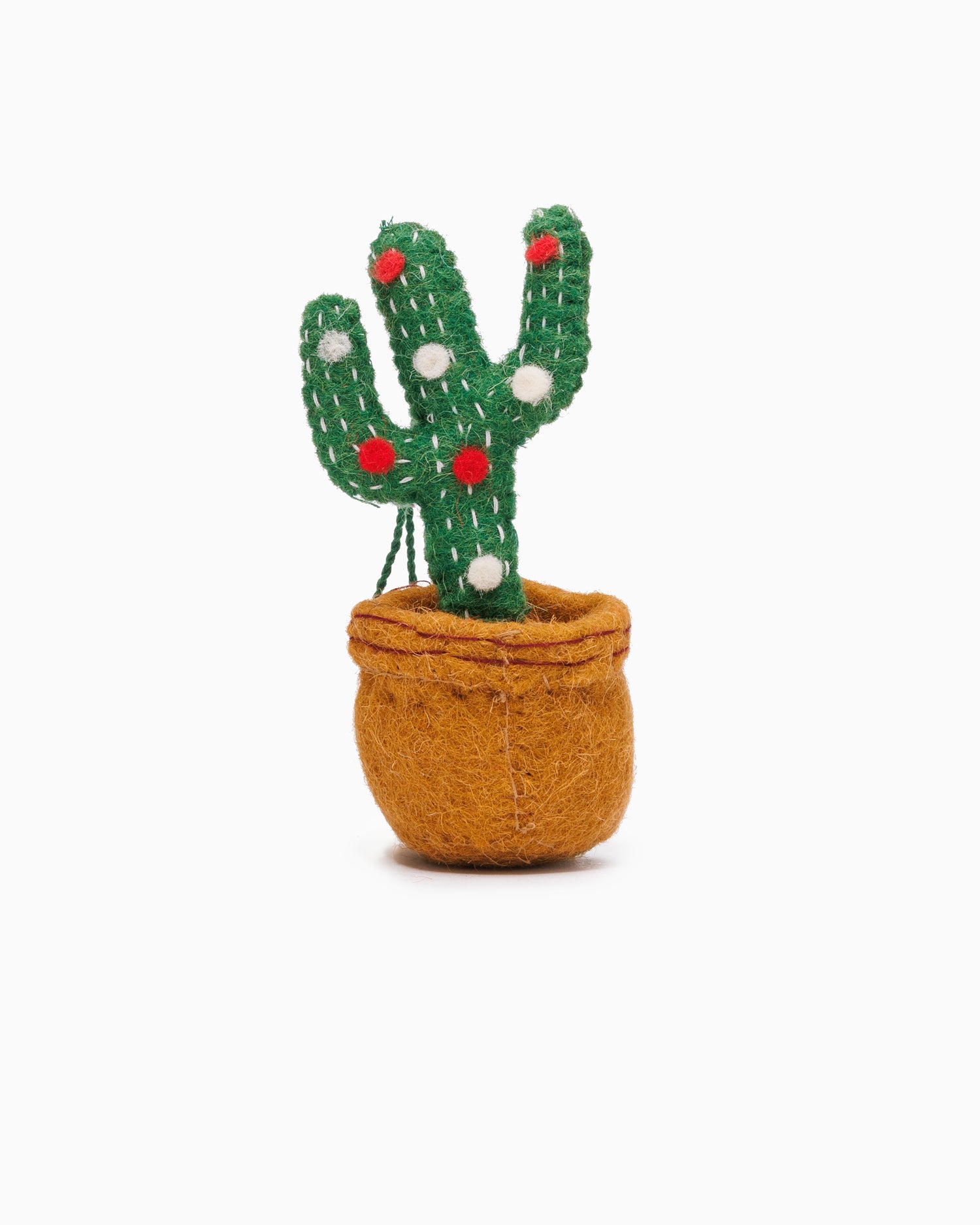 Cactus Ornament- Brown Pot