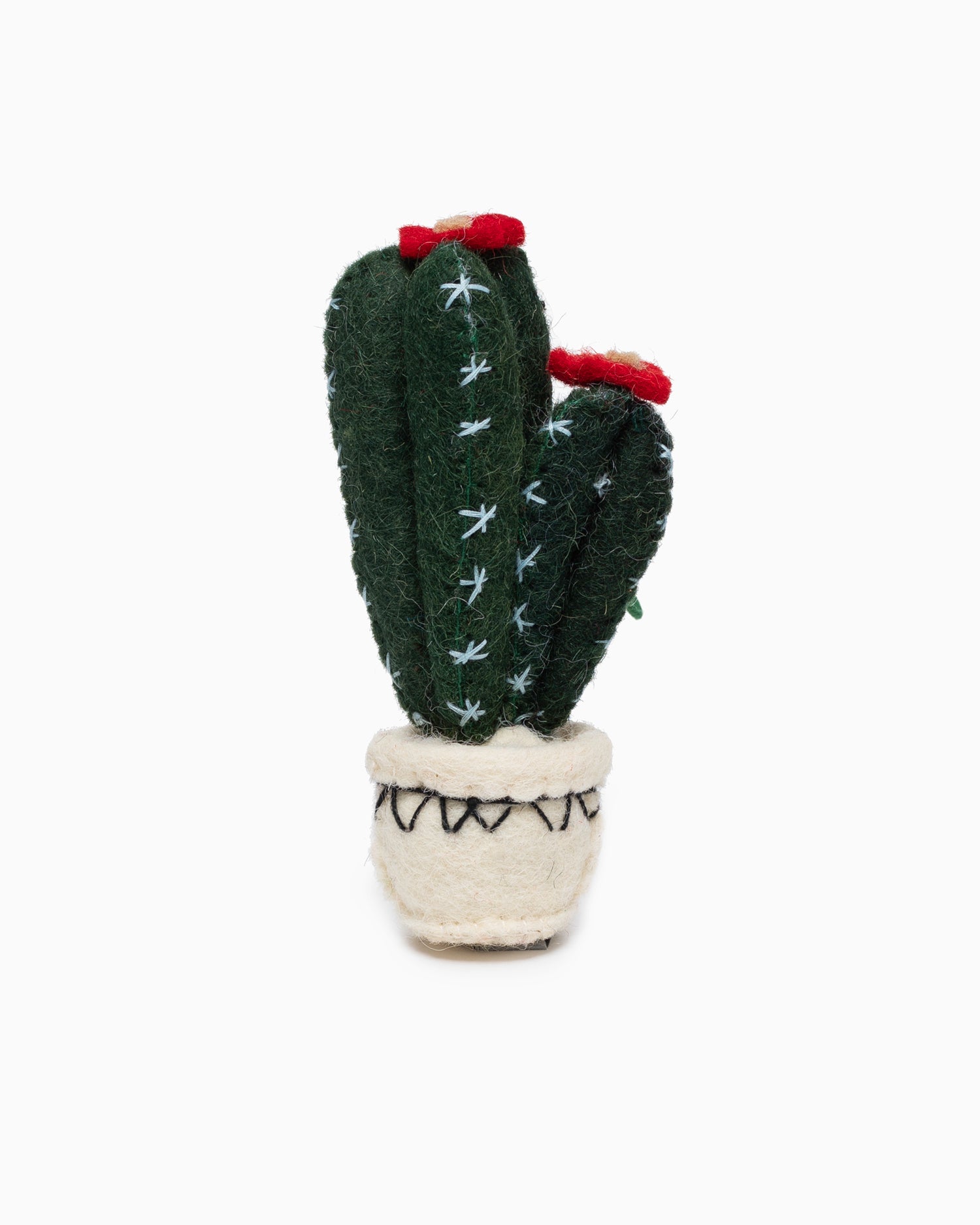 Cactus Ornament- White Pot
