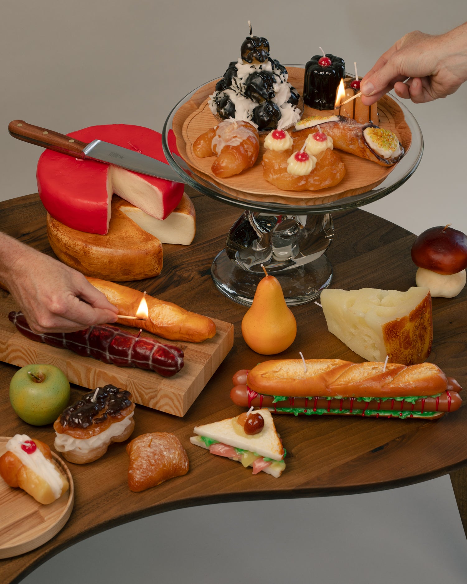 Cheese Wheel Candle - Red