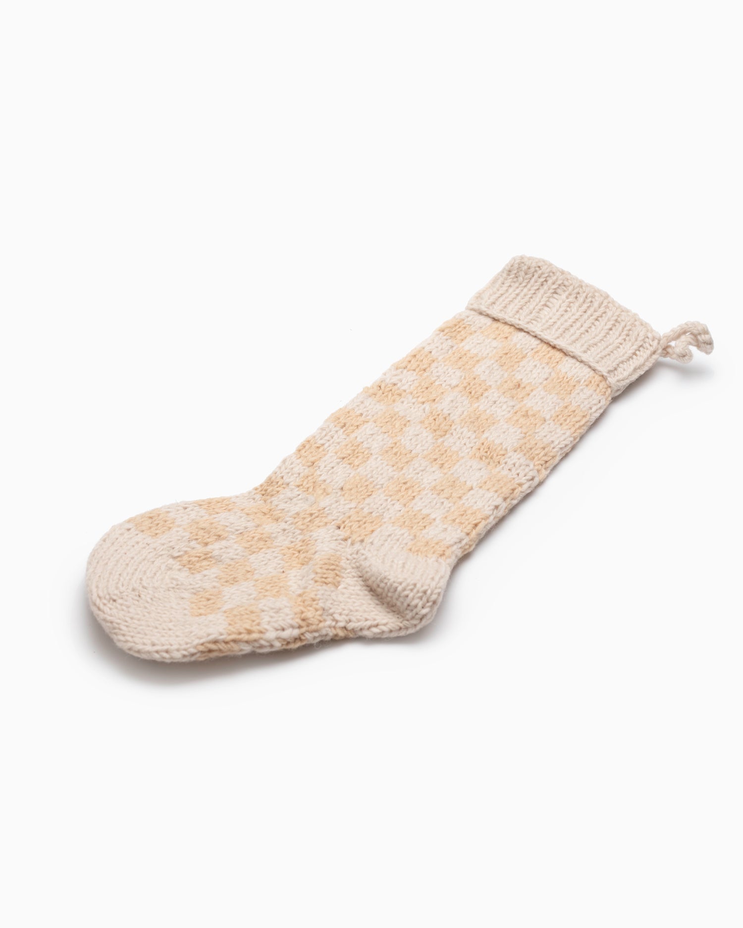 Checkerboard Stocking White