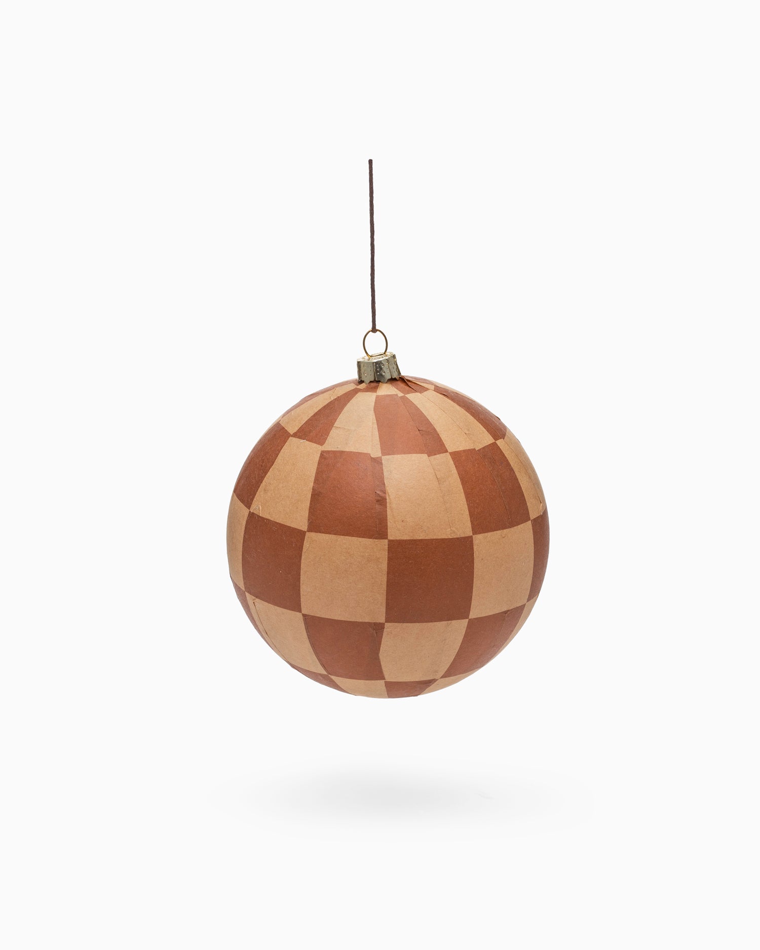 Checkered Ornament - Brown