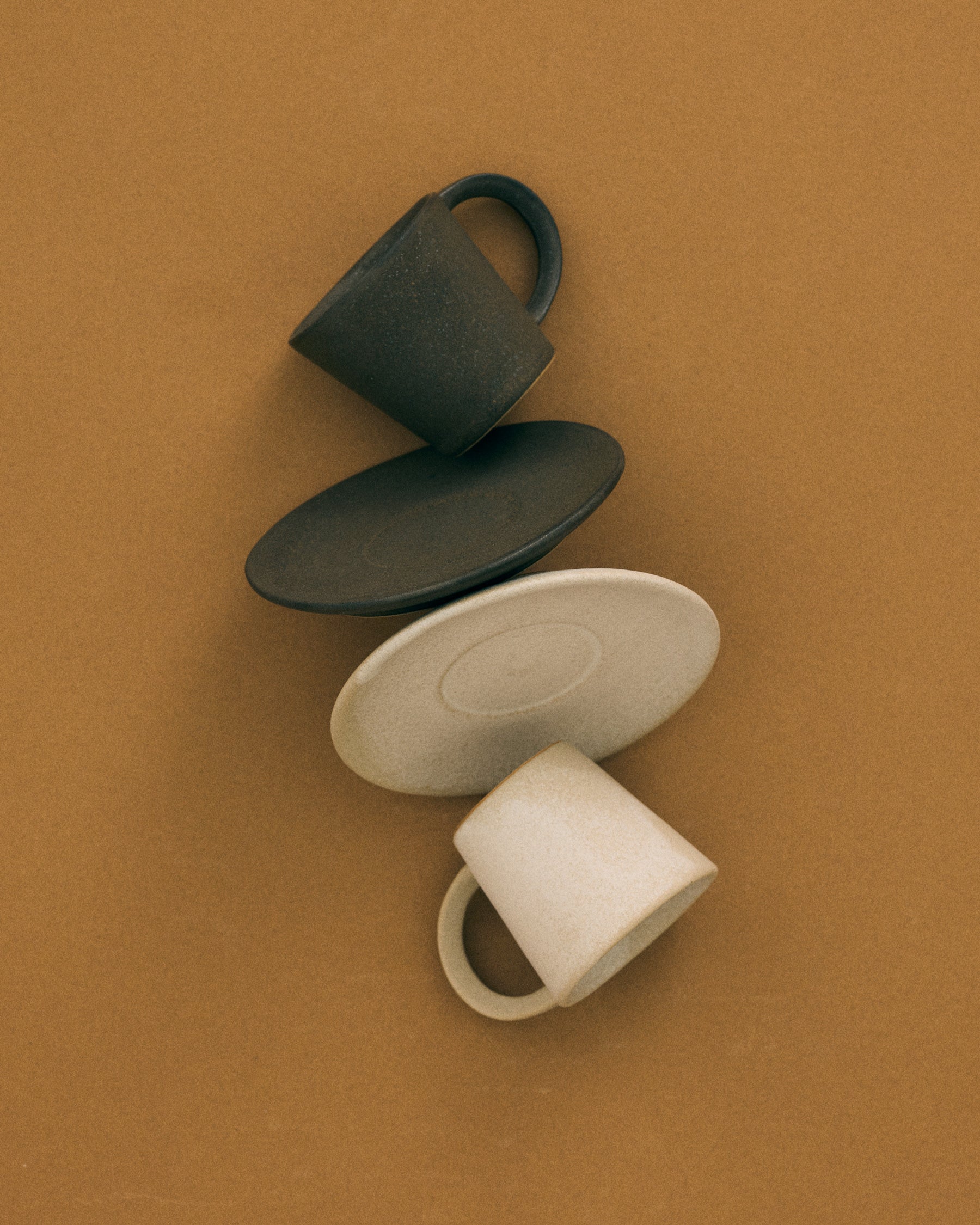 Espresso Cup and Saucer - Copper Brown