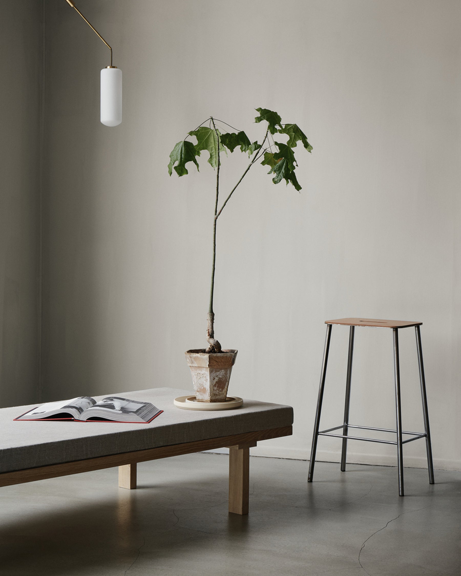 ADAM STOOL - Black/Oak H65