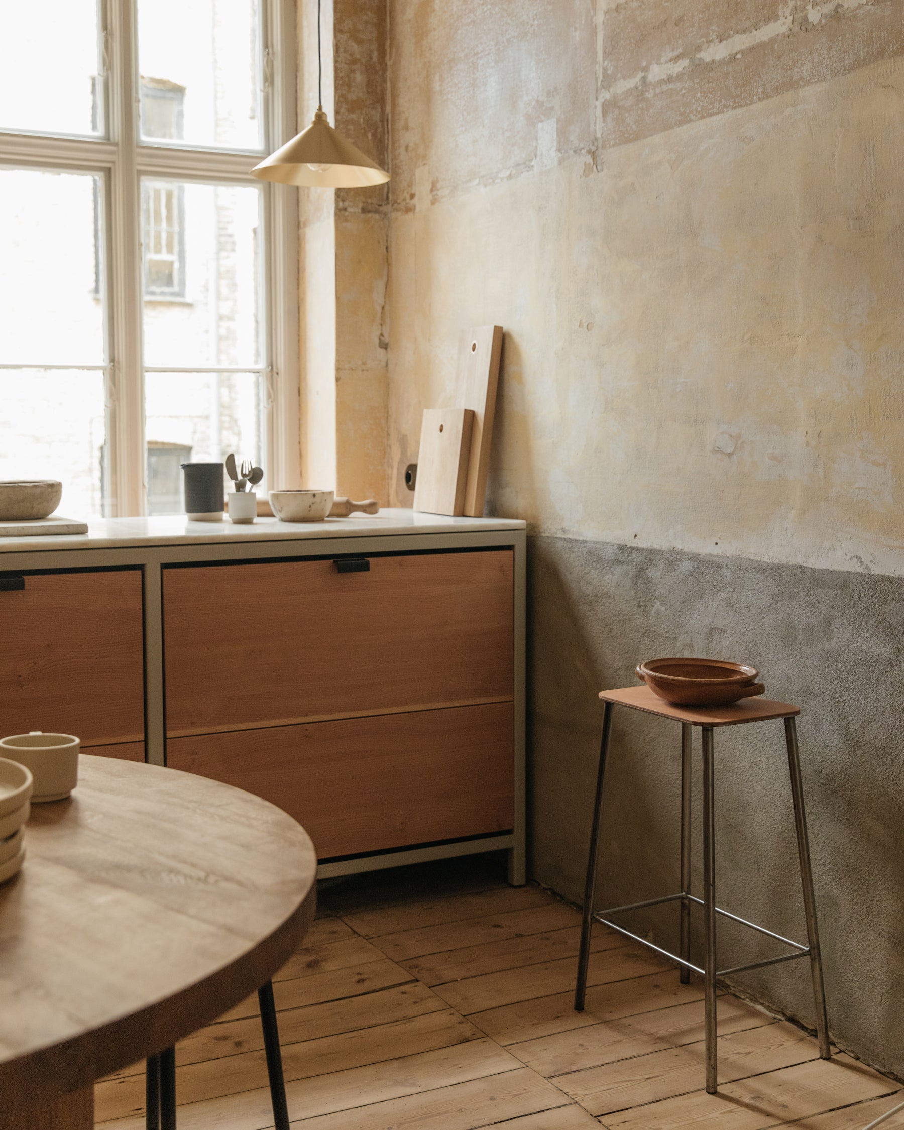 ADAM STOOL - Black/Oak H76