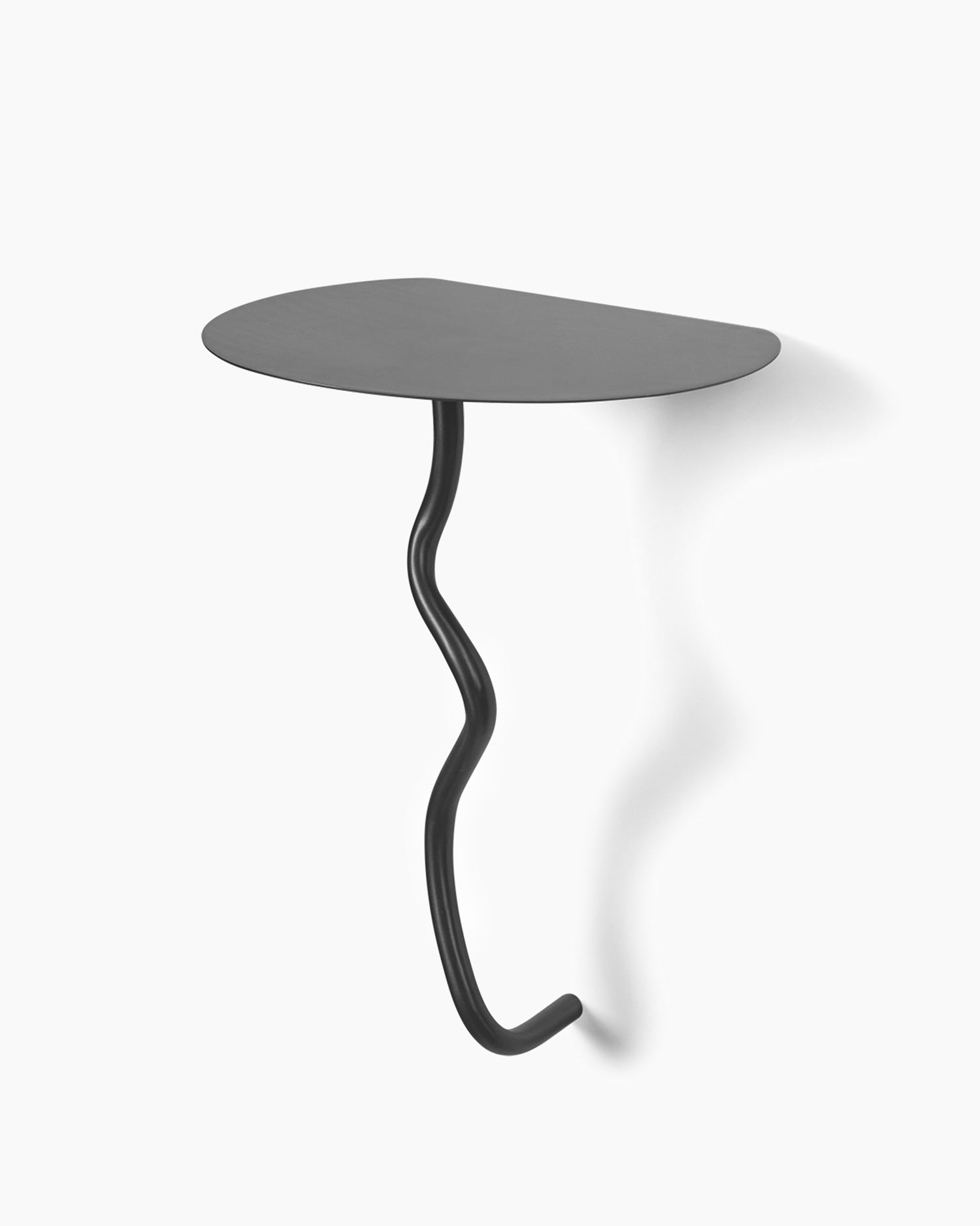 Curvature Wall Table - Black Brass