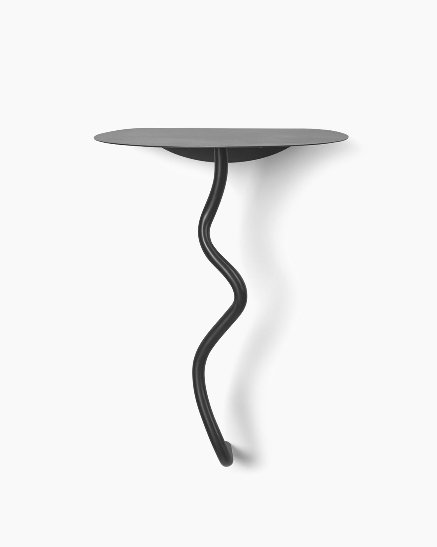 Curvature Wall Table - Black Brass