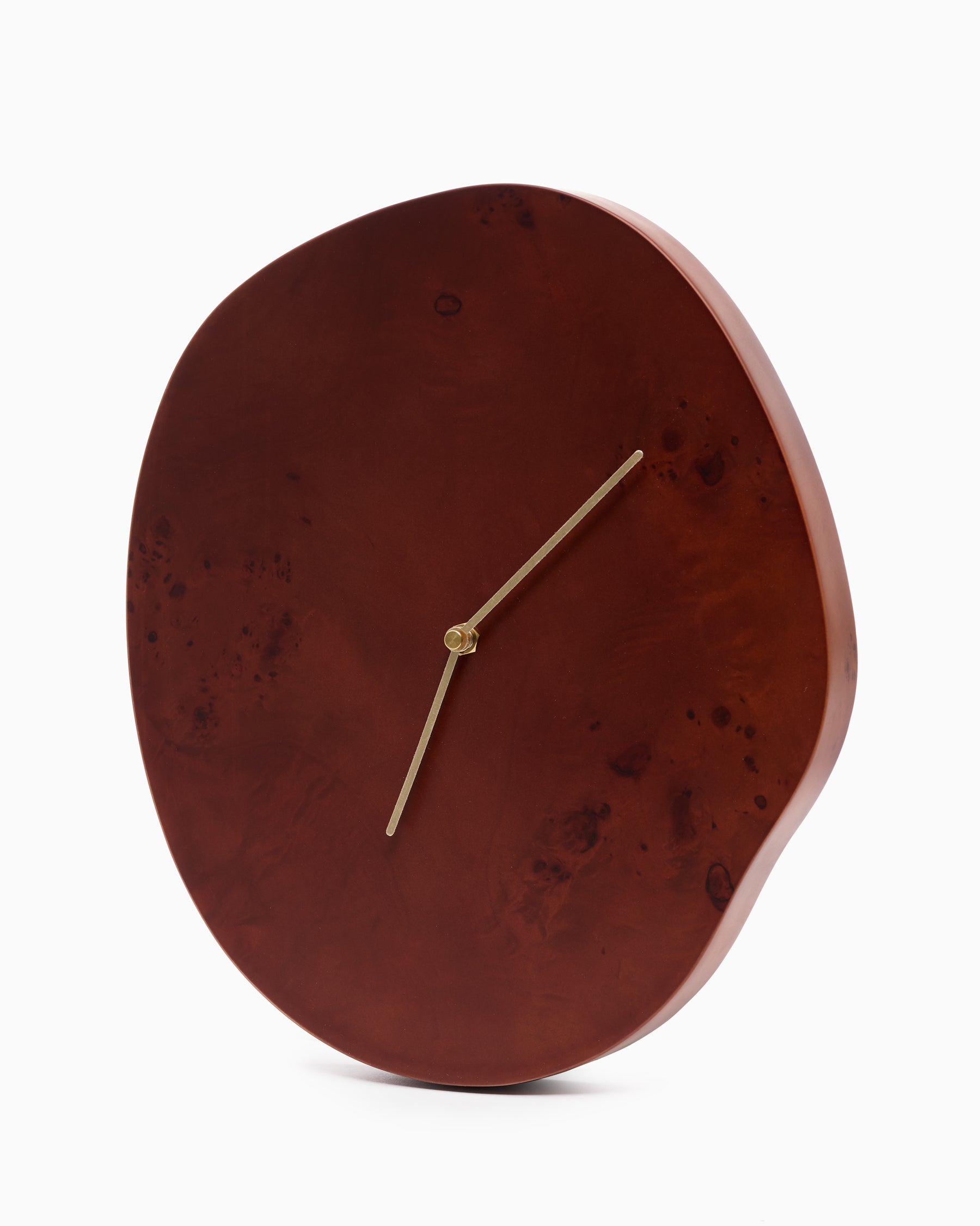 Melt Wall Clock Dark Stained Burl