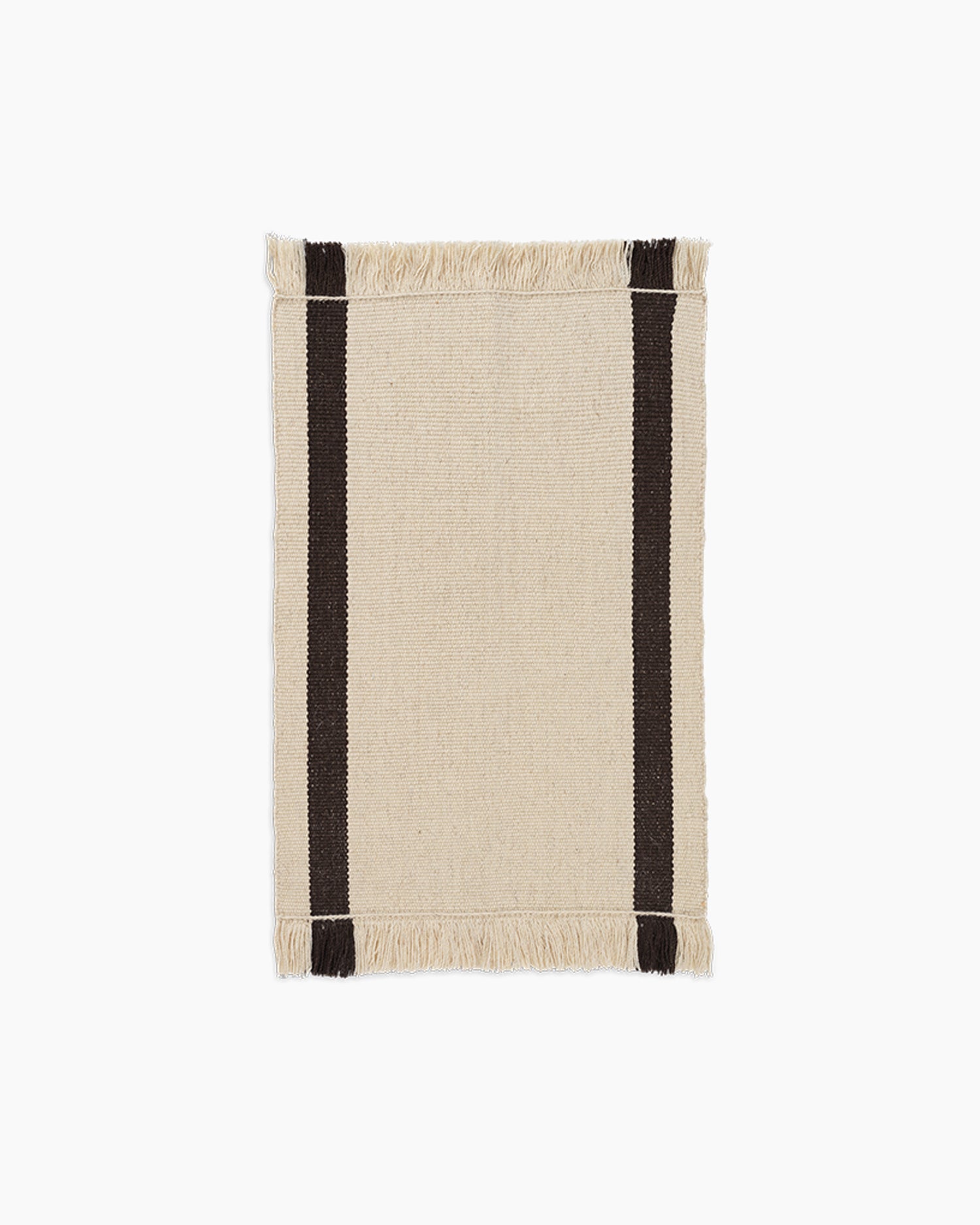 Calm Kelim Mat - 50 x 70 - Off-white/Coffee