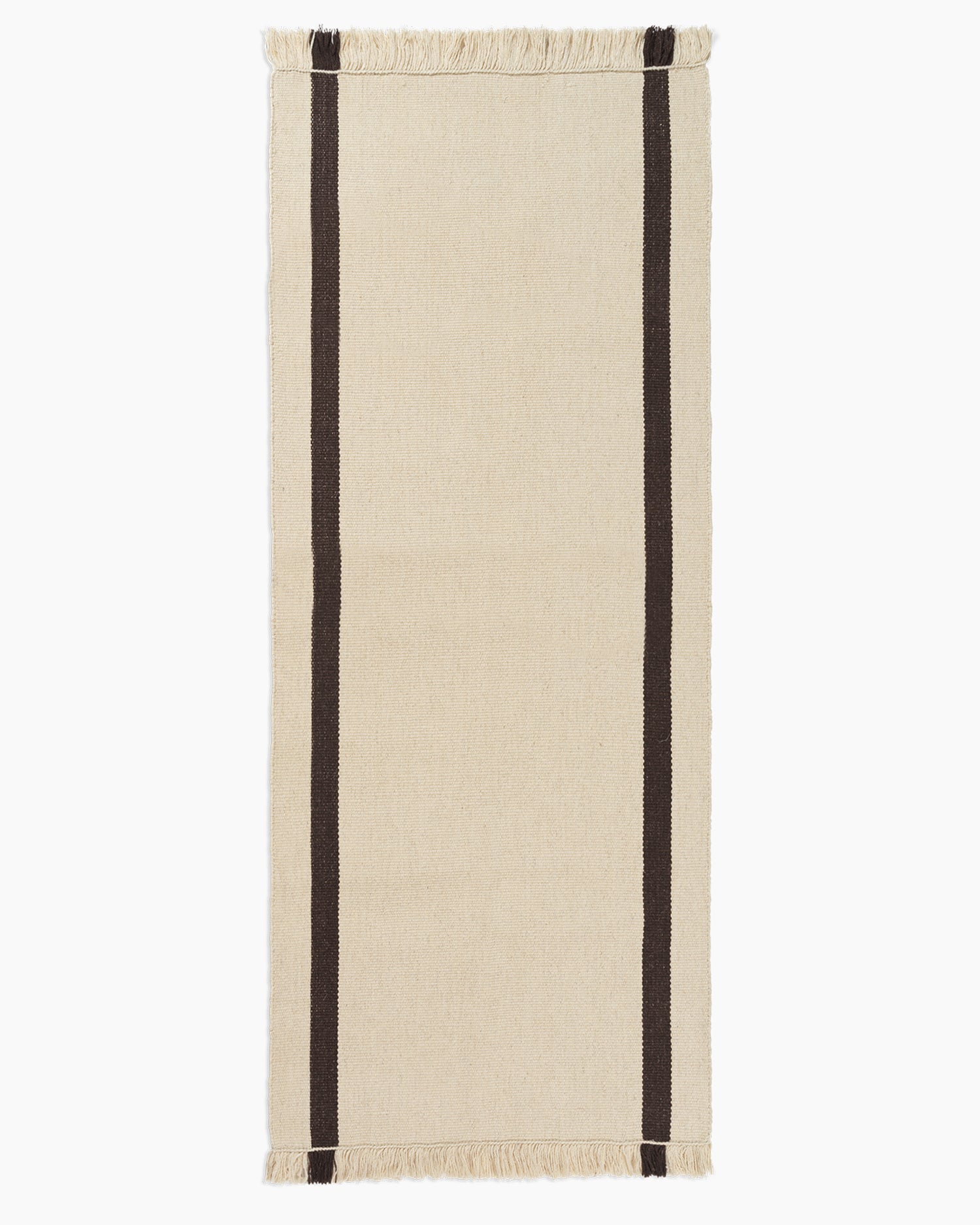 Calm Kelim Runner - 80 x 200 - Off-white/Coffee