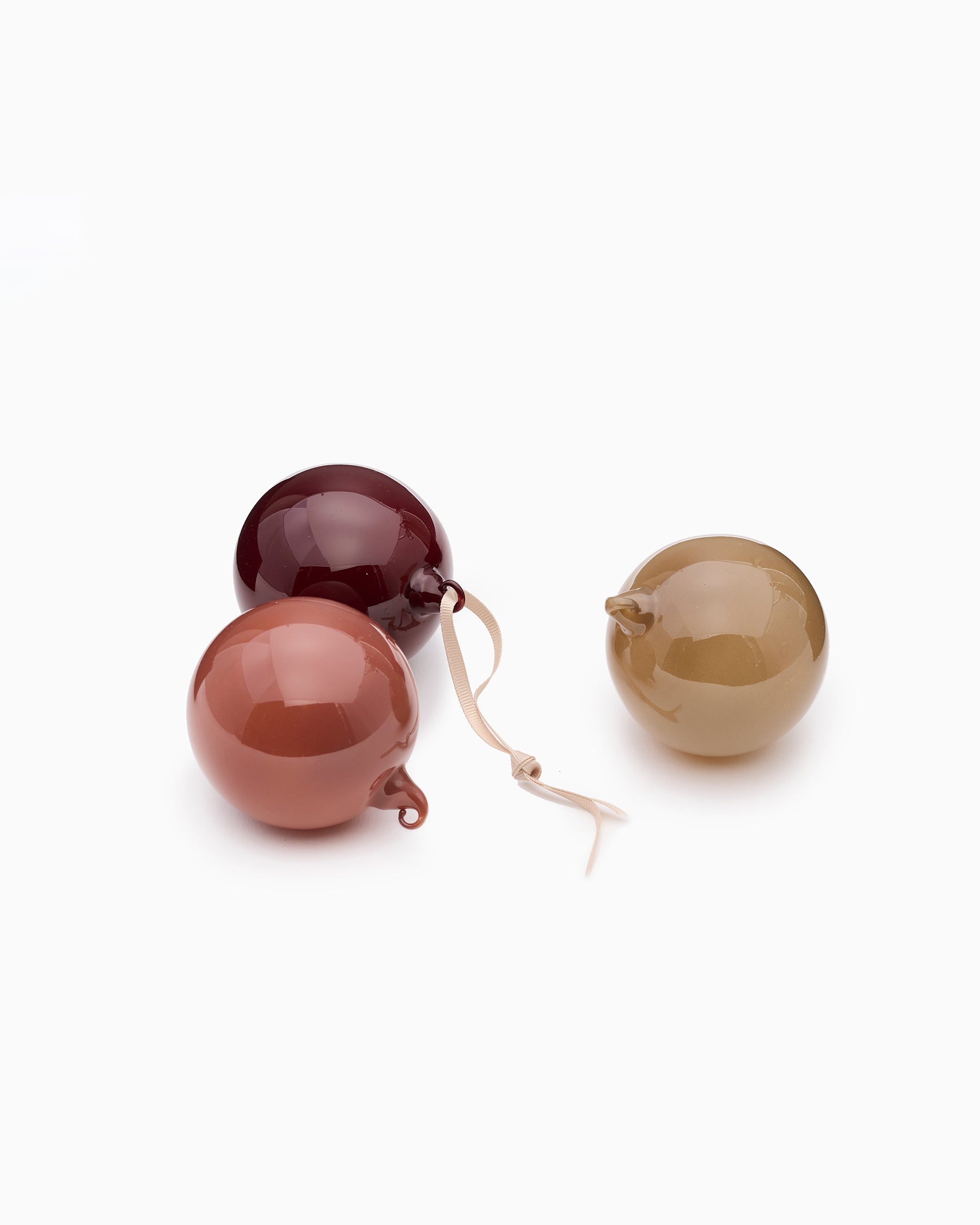 Glass Baubles - Medium Set of 3