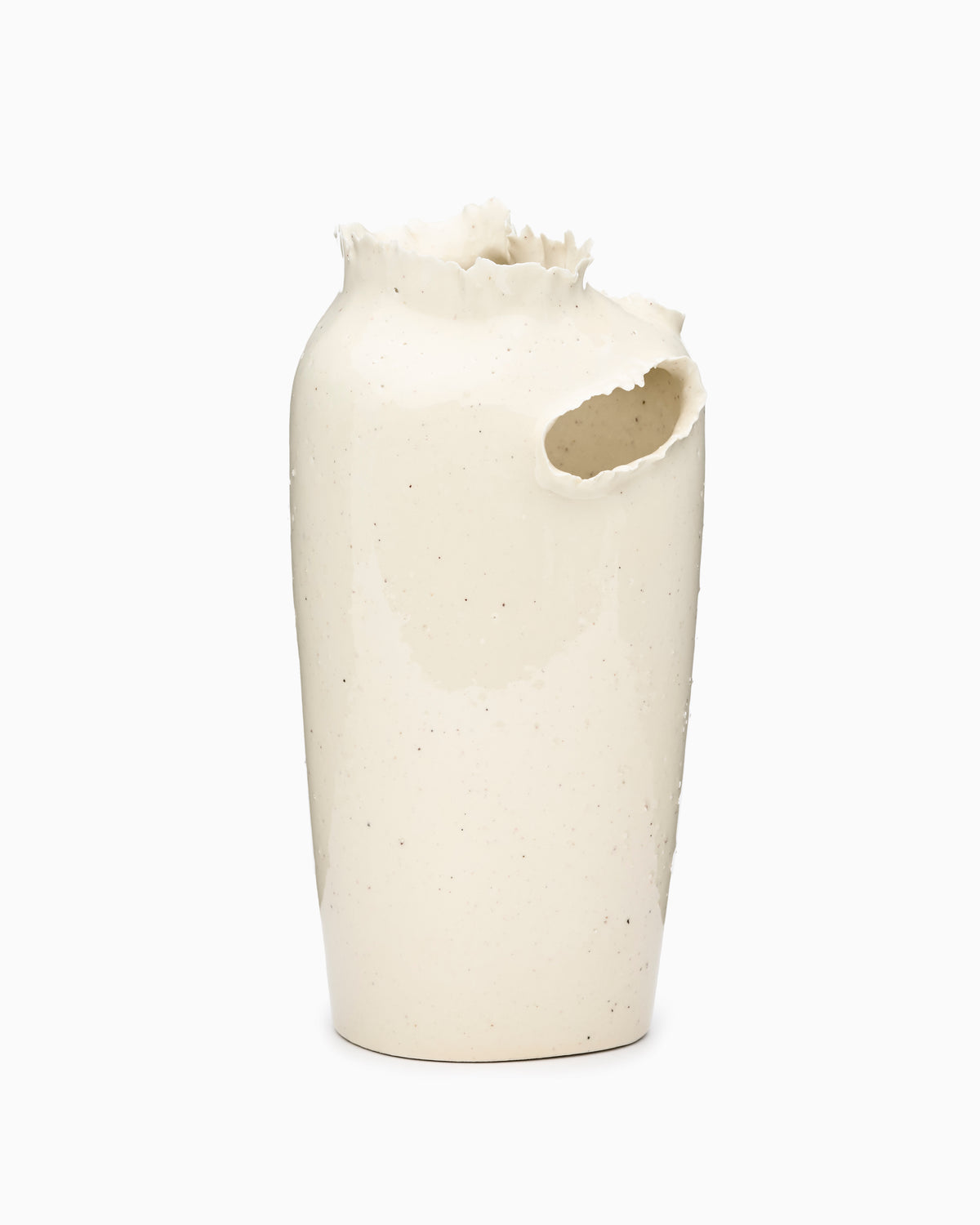 Tereo Tall Vase - Off-white Speckle