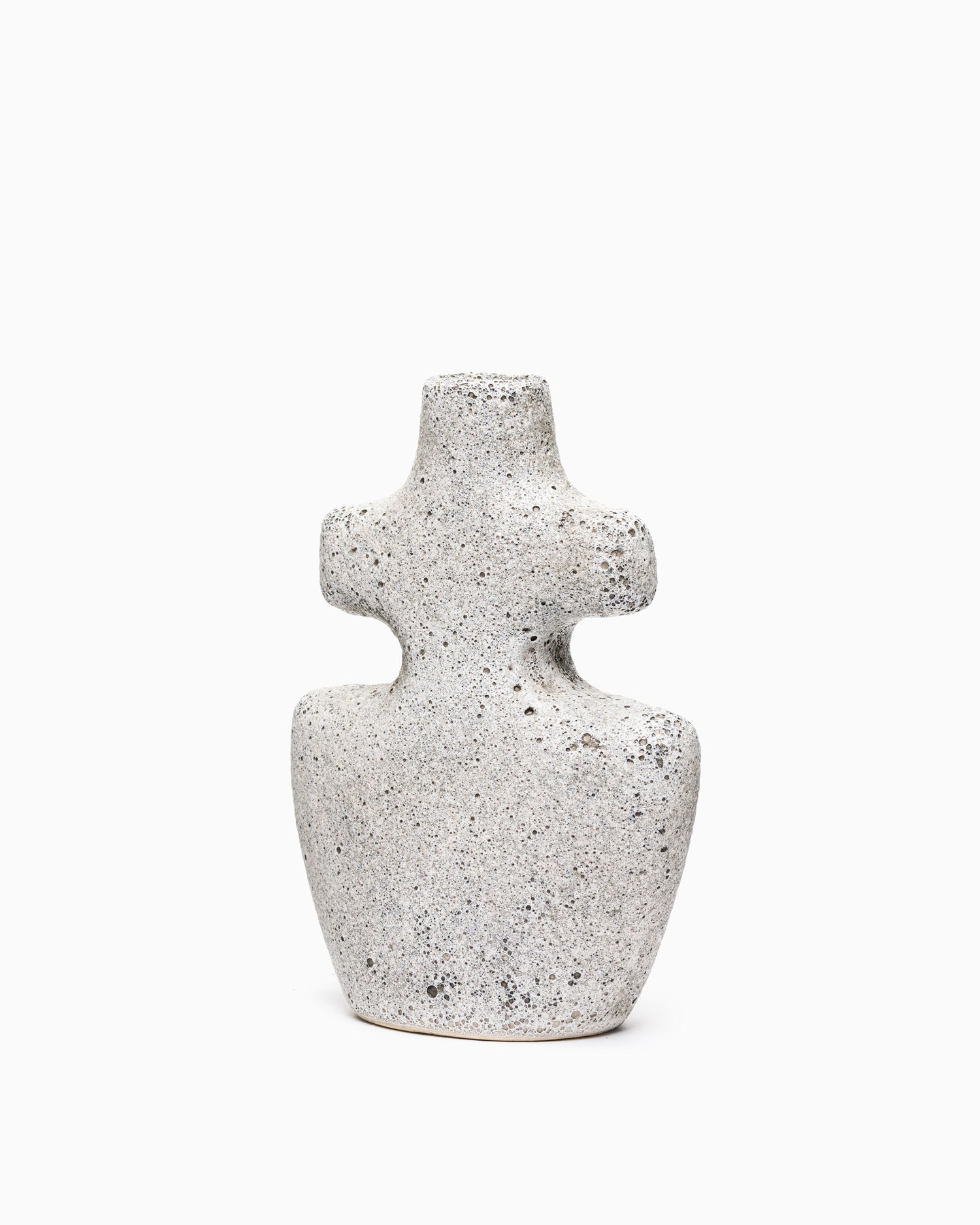 Medium Yara Candle Holder - Grey Pumice