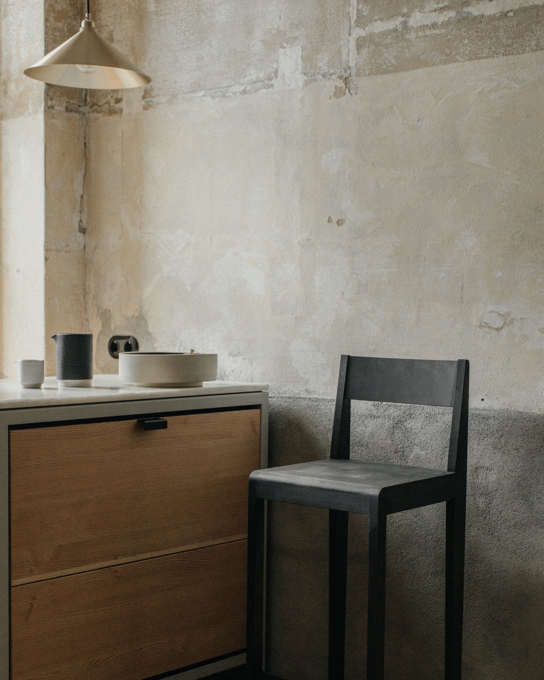 BAR CHAIR 01 H65 - Dark Brown Birch