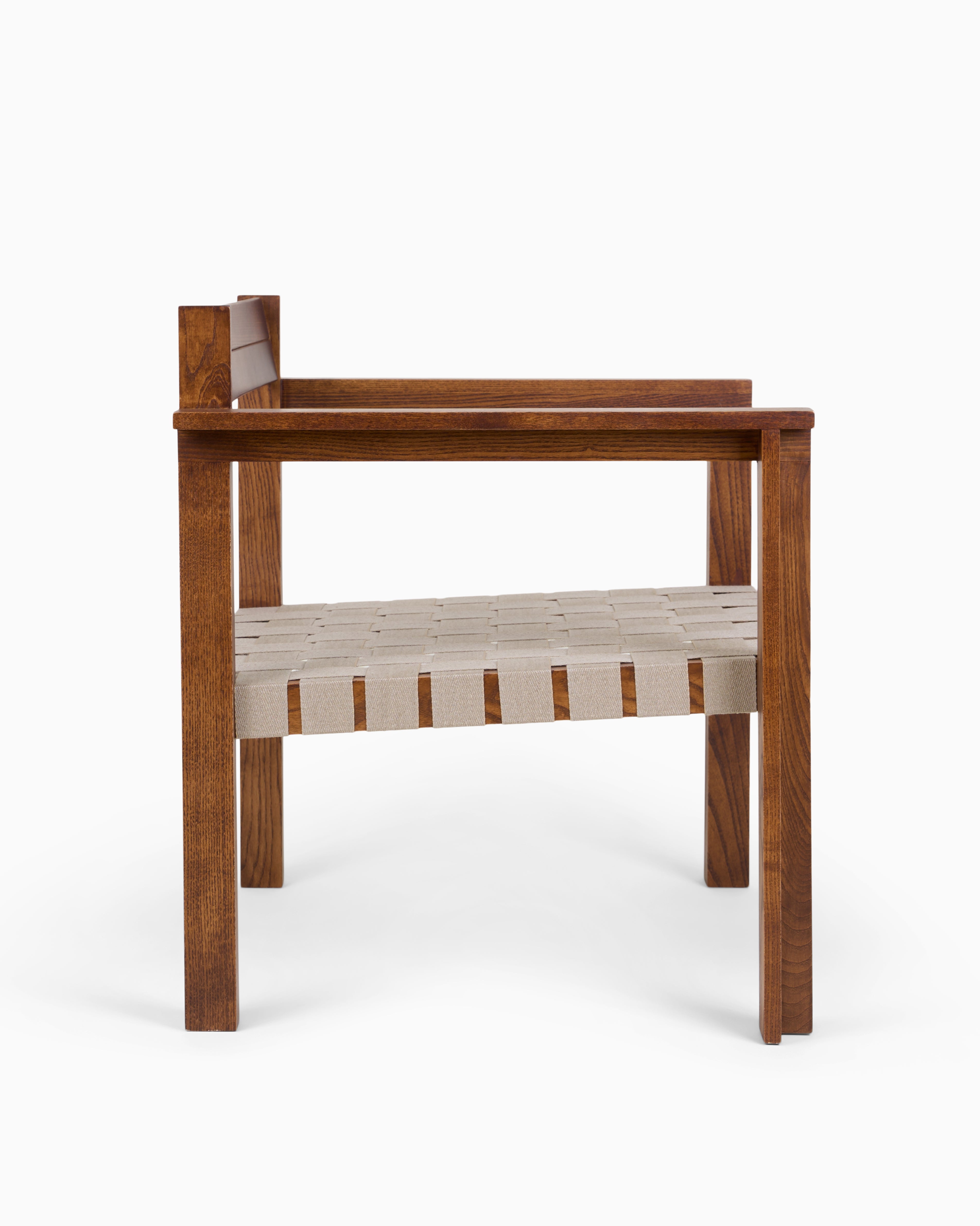 SYMMETRY EASY CHAIR - Ash Wood / Oat Fabric