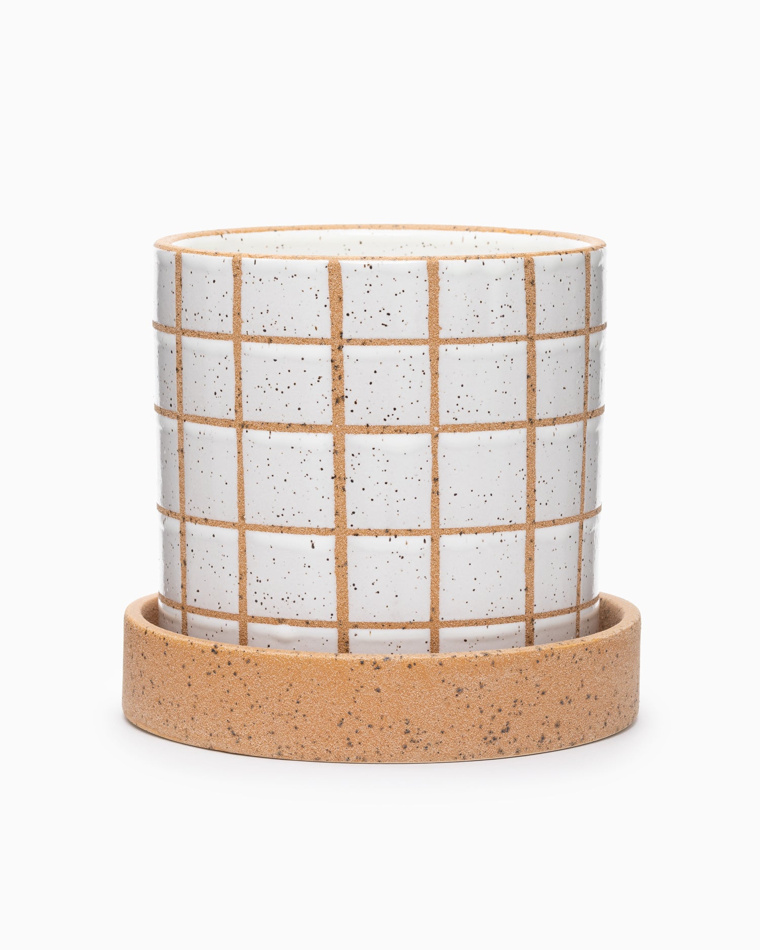 plant pot grid Grid Line Pot with Saucer- Large