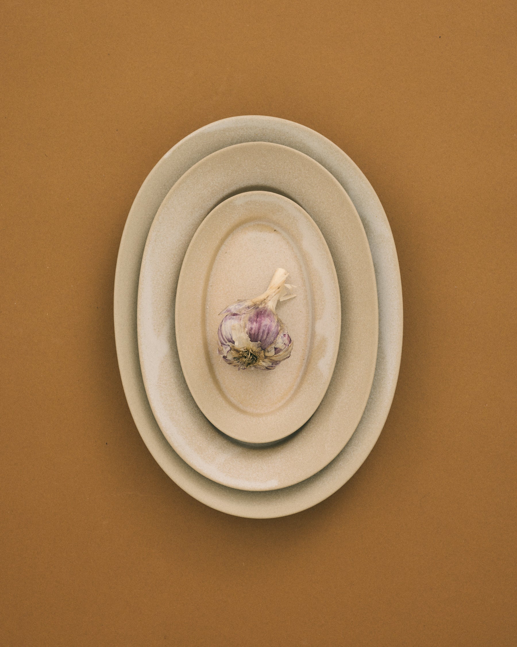 Rim Oval Plate Large - Stone Beige
