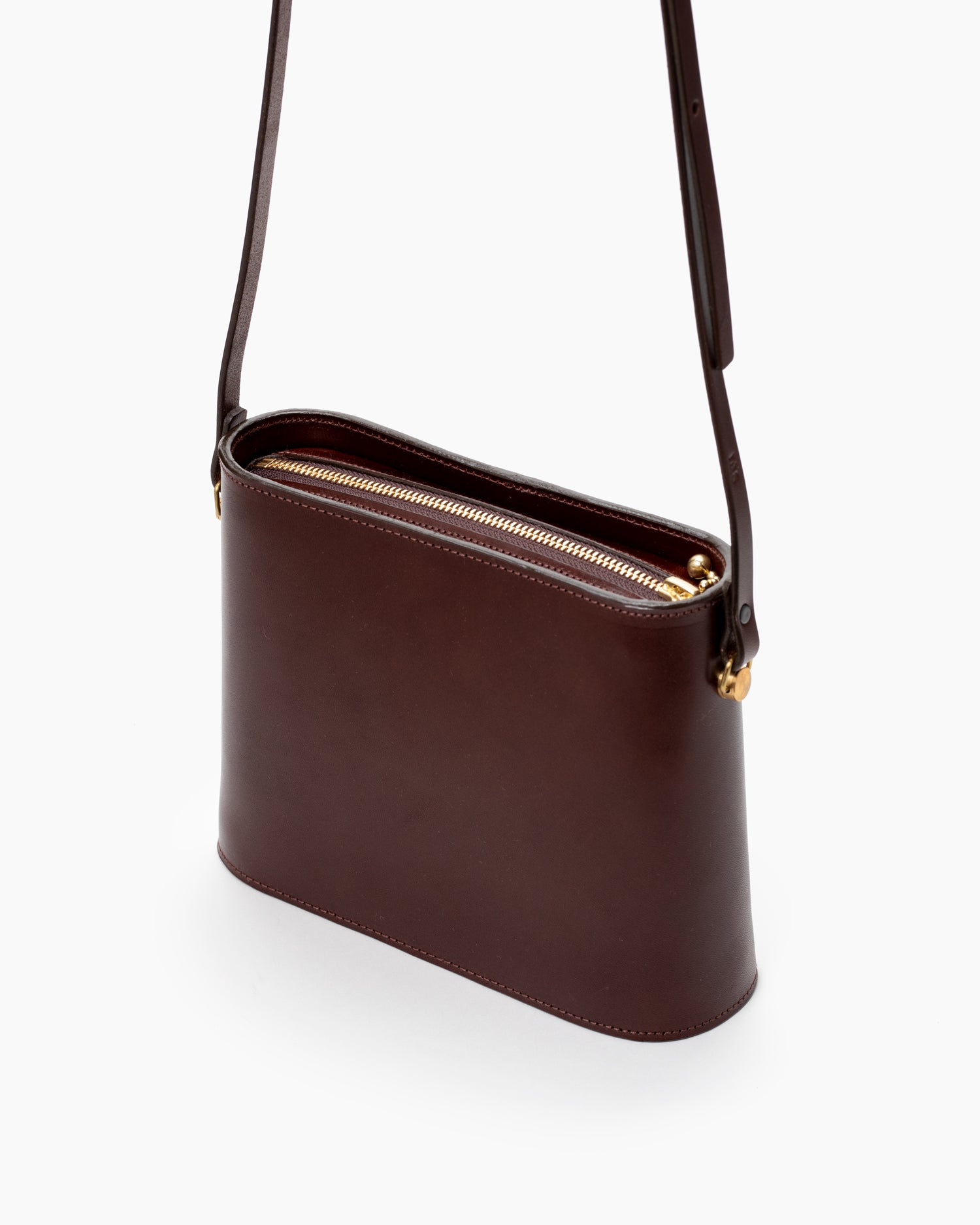 Leather Shoulder Bag - Chocolate