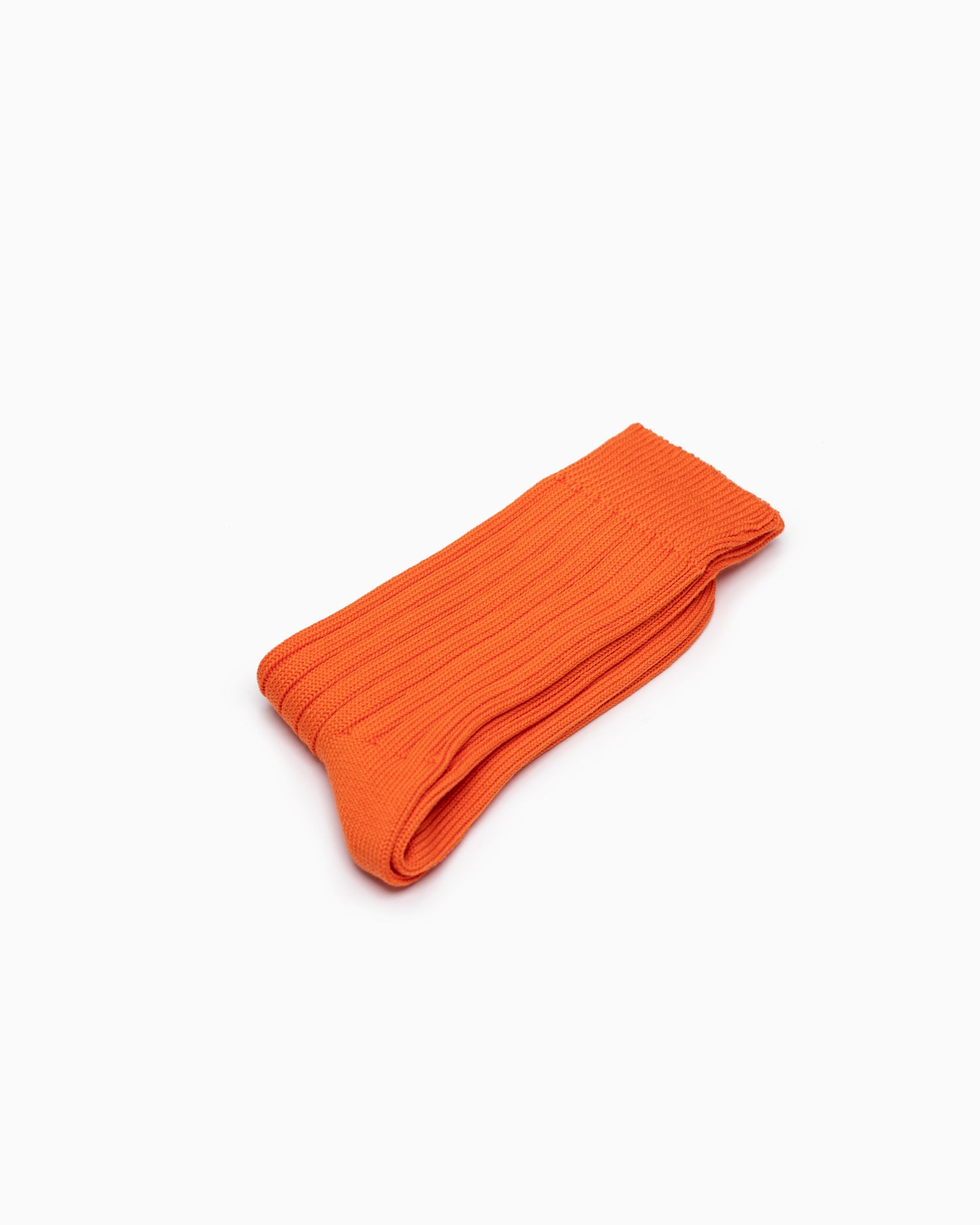 Egyptian Cotton Ribbed Socks - Apricot Orange