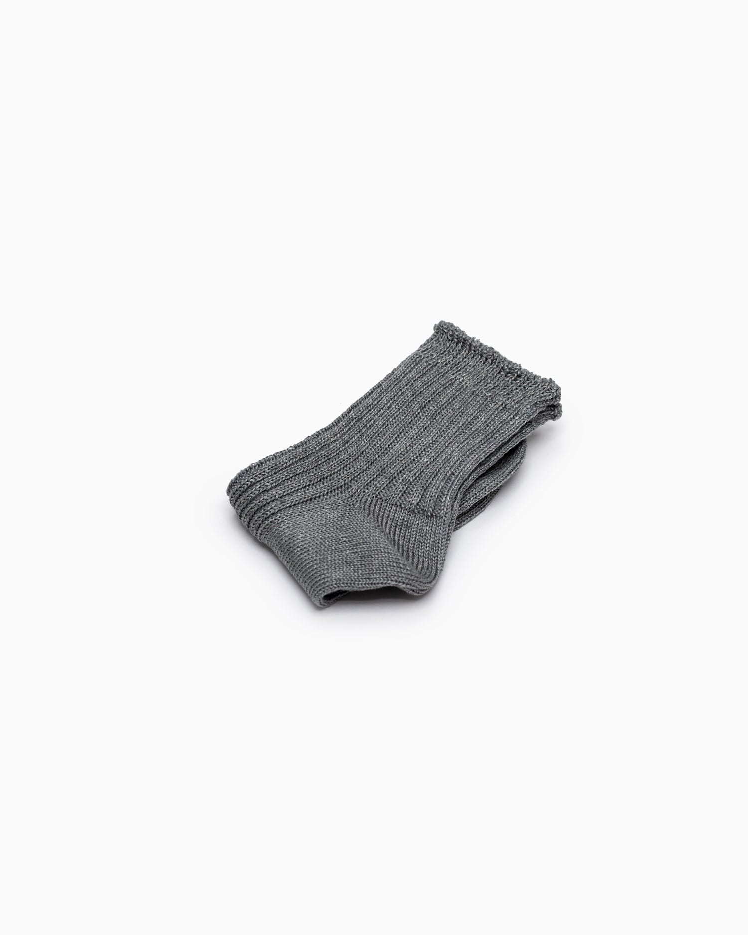 Linen Ribbed Socks - Sauna Stone