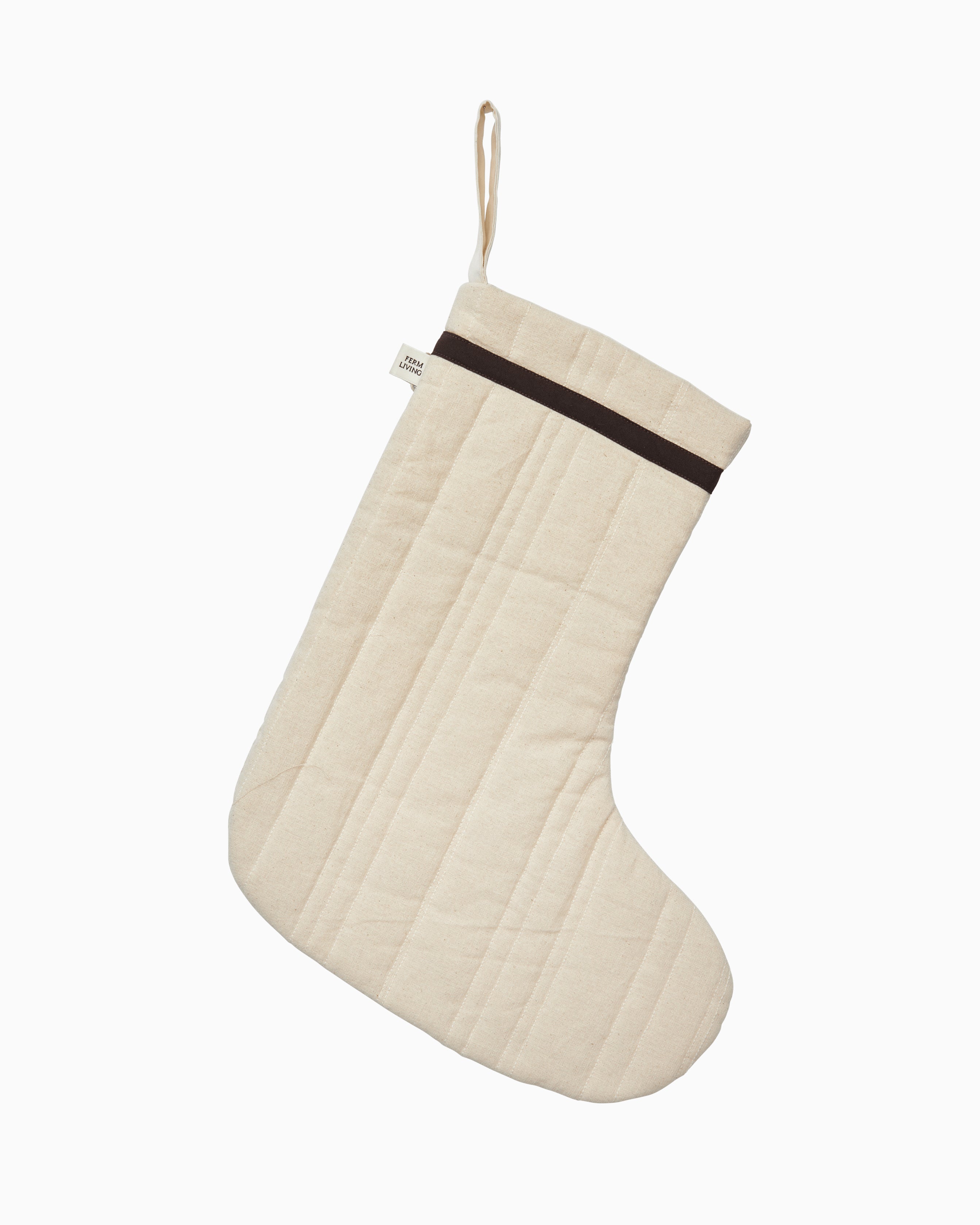 Vari Quilted Christmas Stocking - Natural