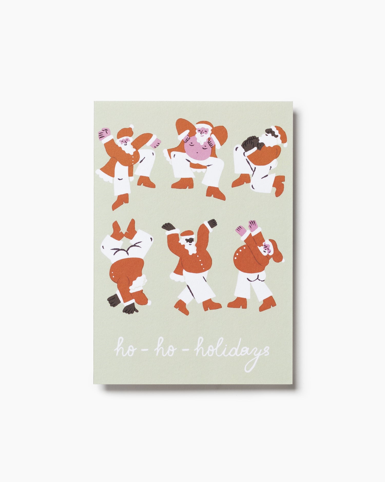 Dancing Santas Card