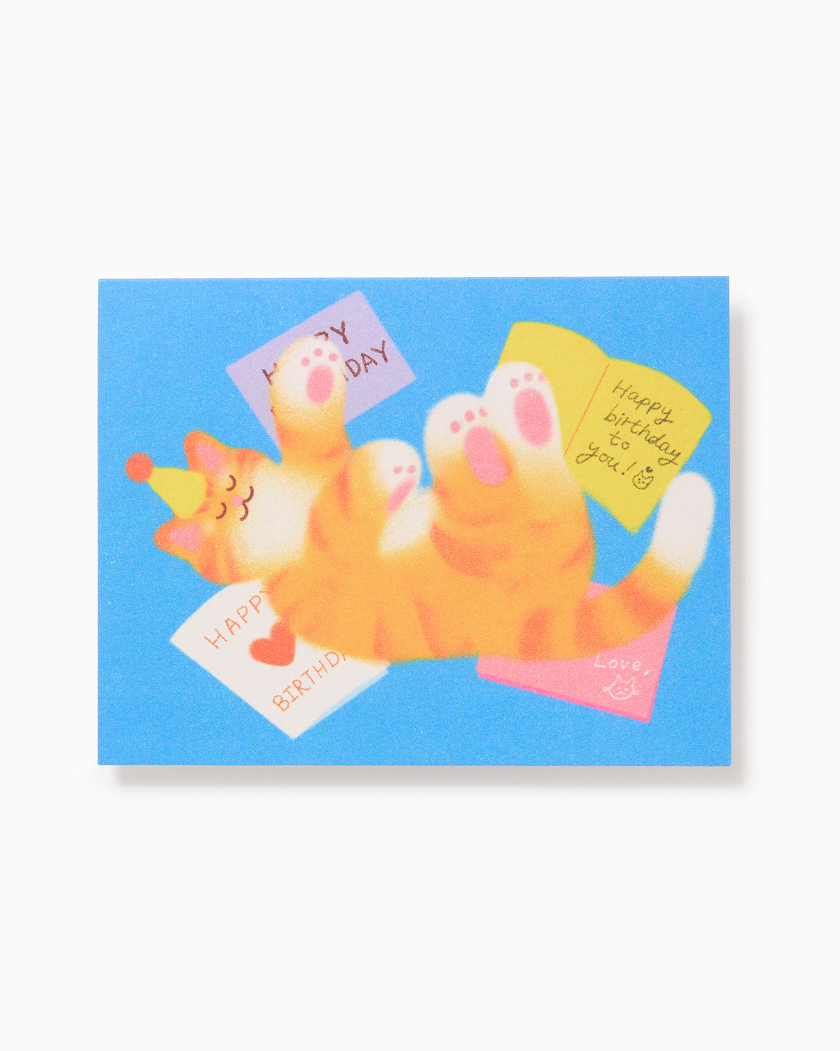 Happy Birthday Cat Letters Greeting Card