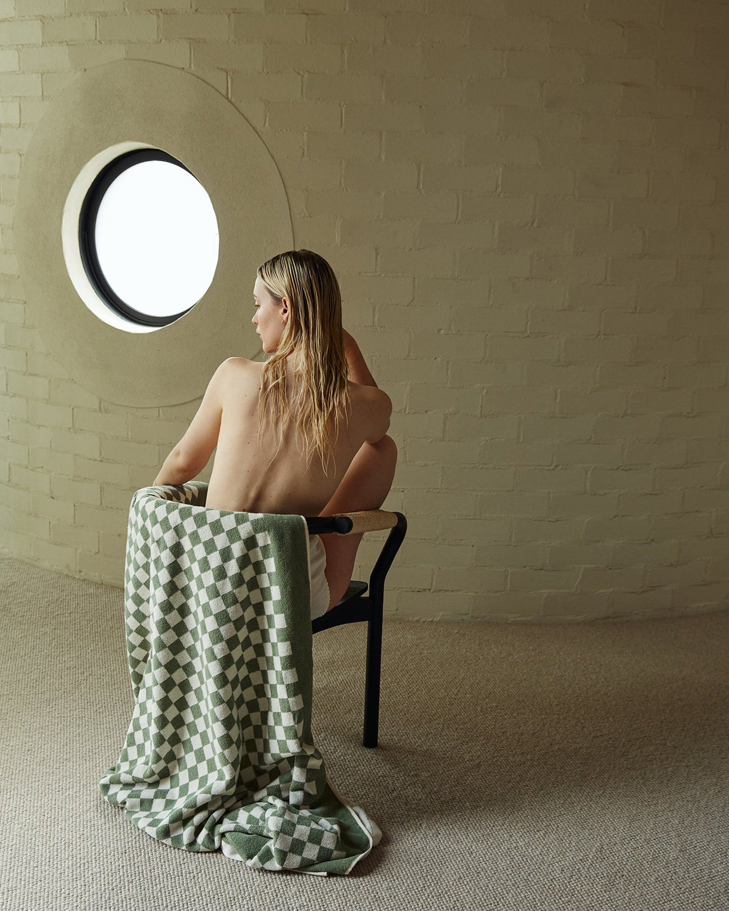 Roman Pool Towel - Sage/Chalk