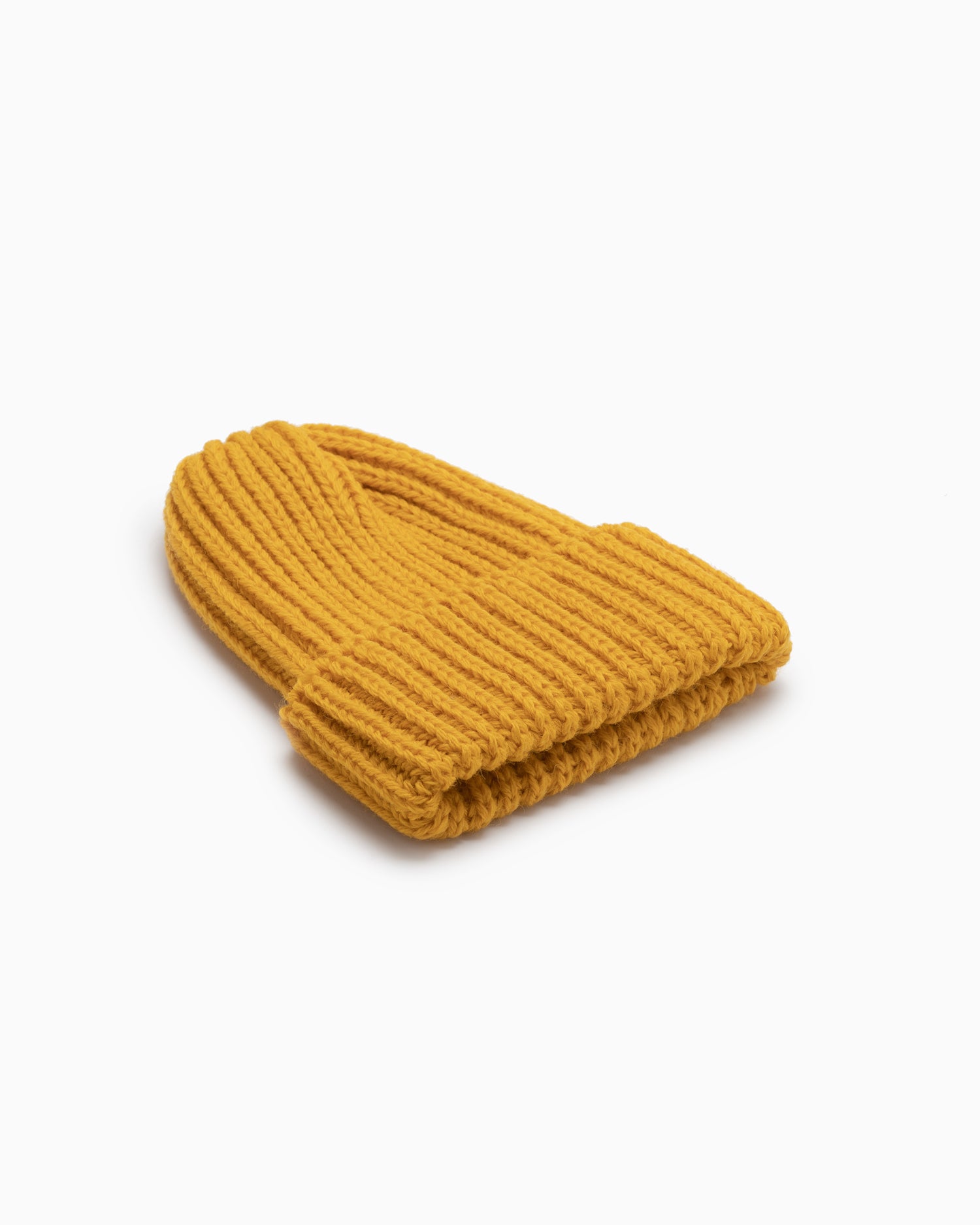 OFS. Chunky Knit Wool Hat - Mustard