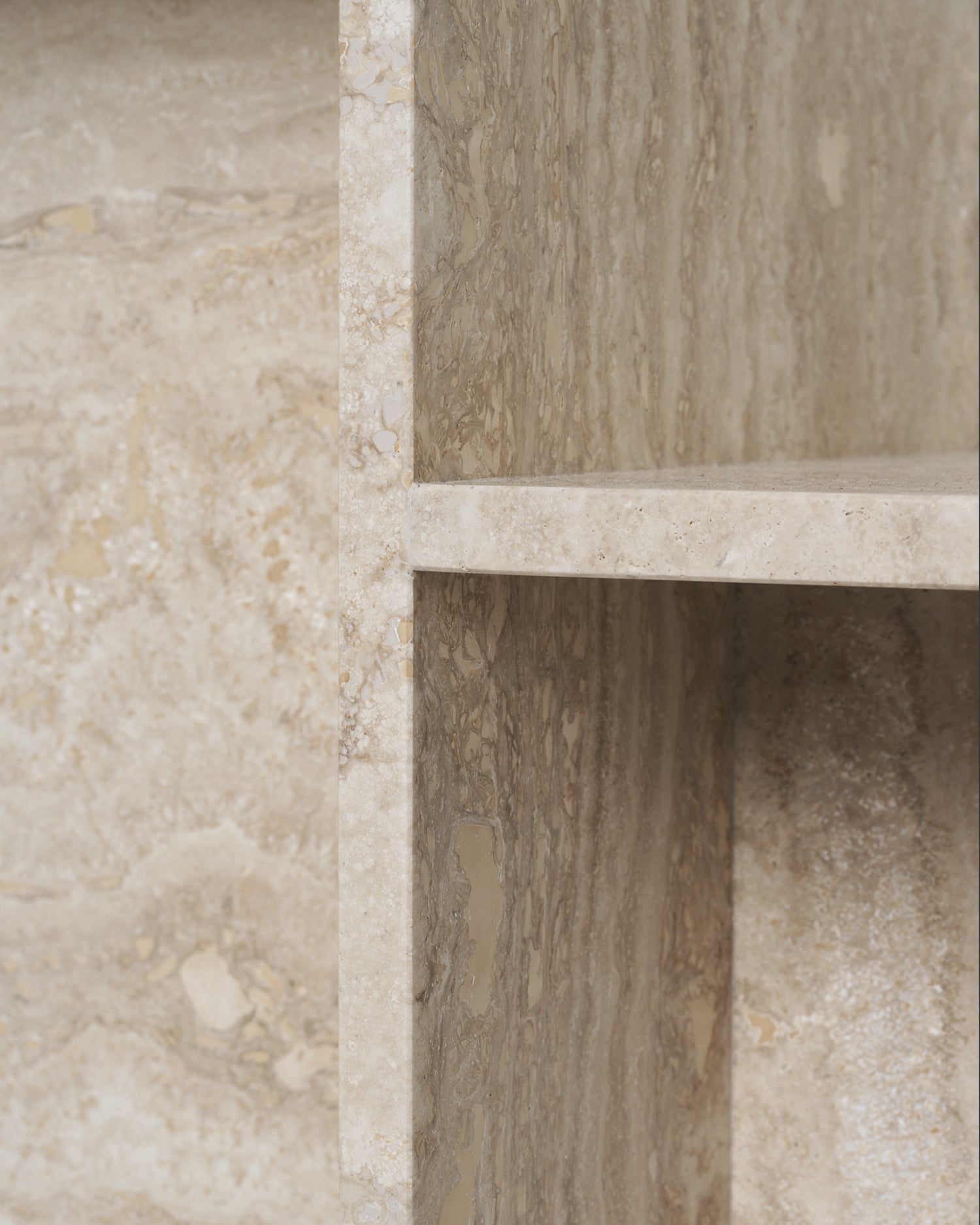 Distinct Side Table - Travertine