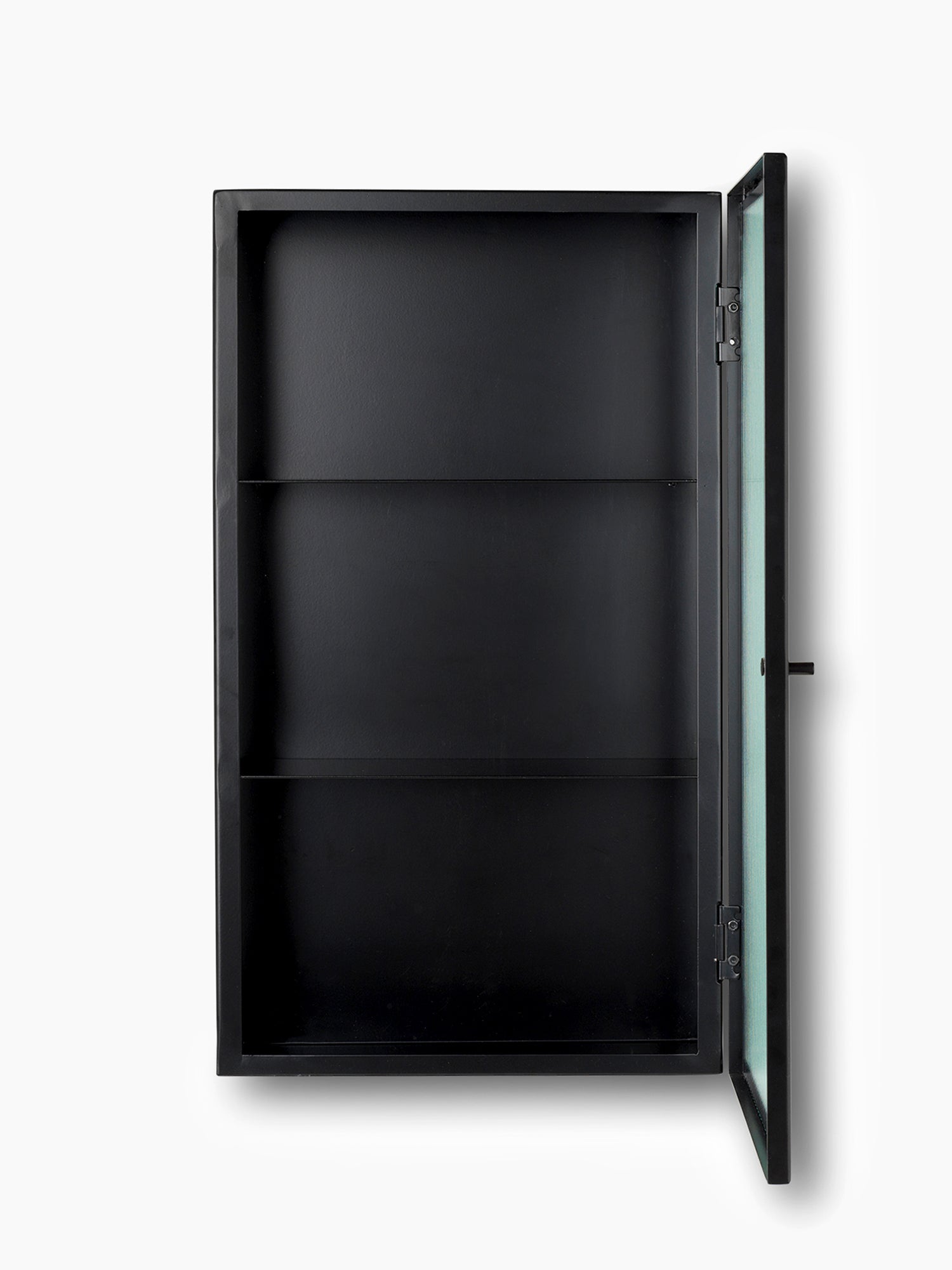 Haze Wall Cabinet - Reeded Glass Black