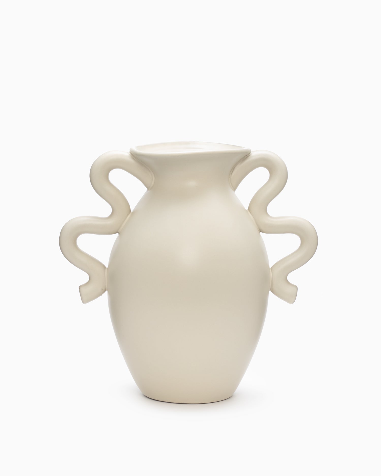 Verso Table Vase - Cream