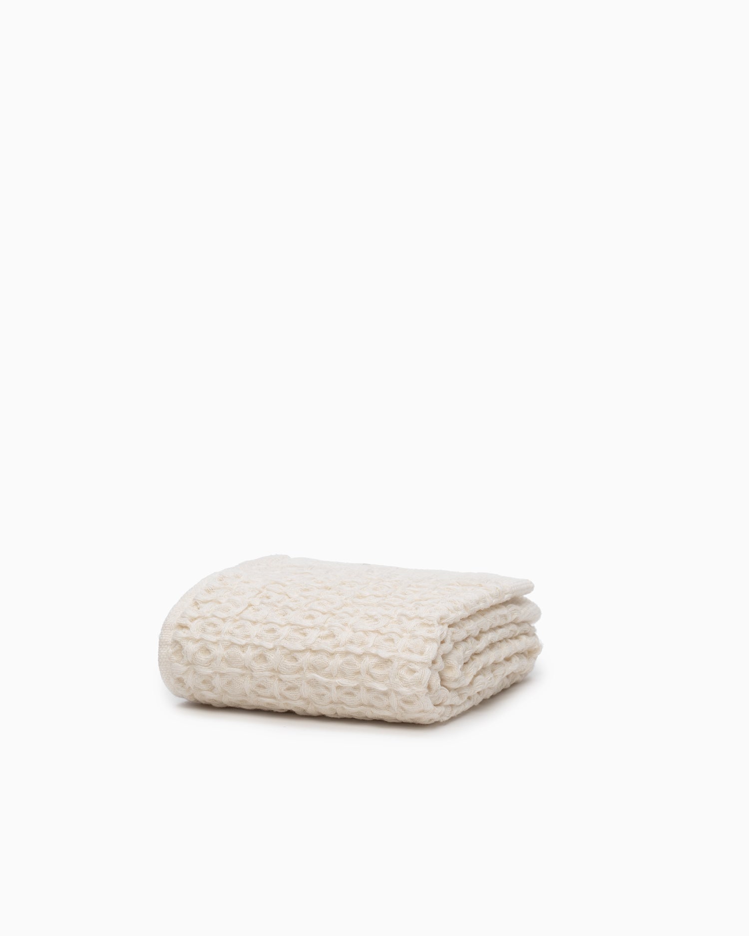 Lattice Linen Hand Towel - Ivory