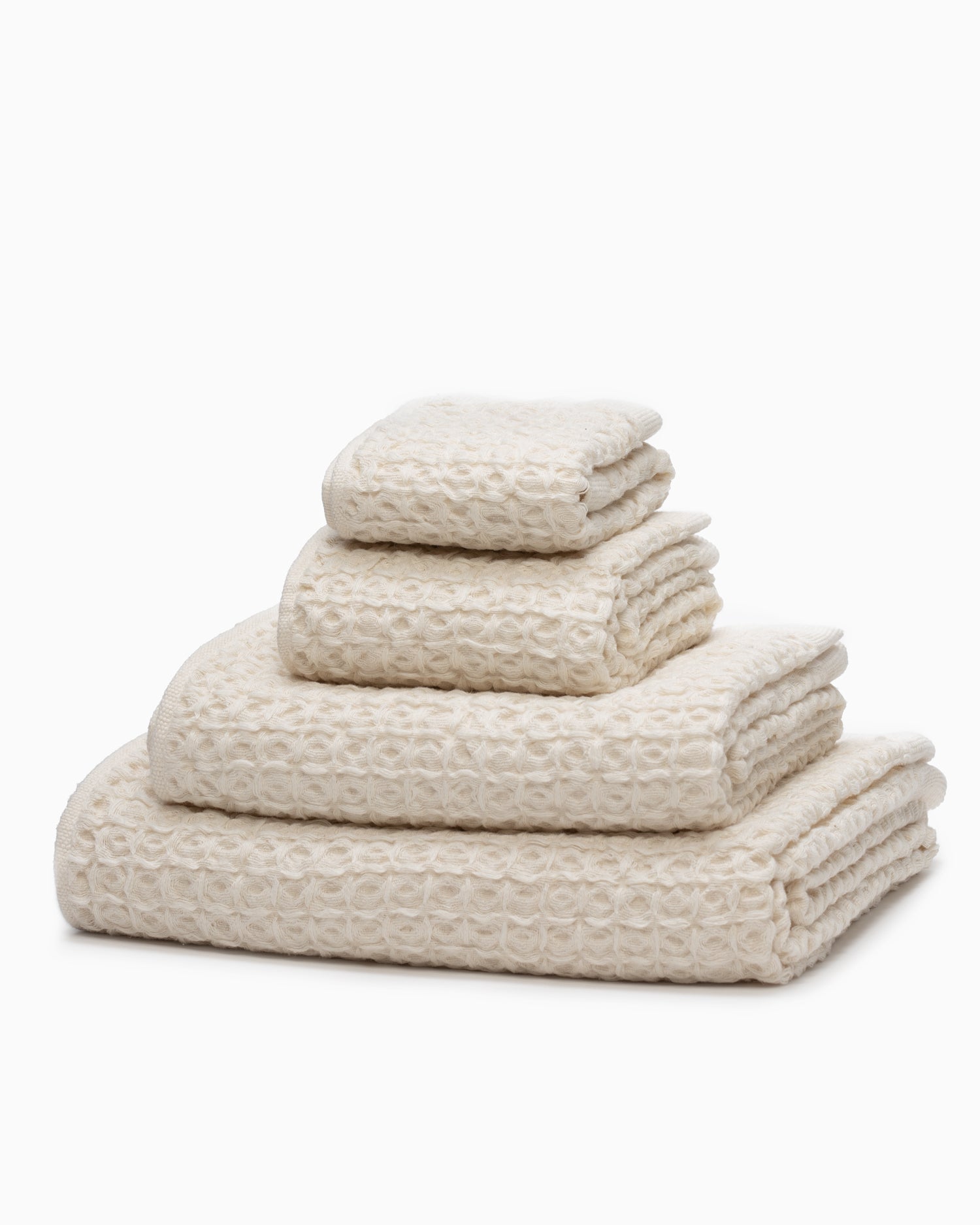 Lattice Linen Bath Towel - Ivory