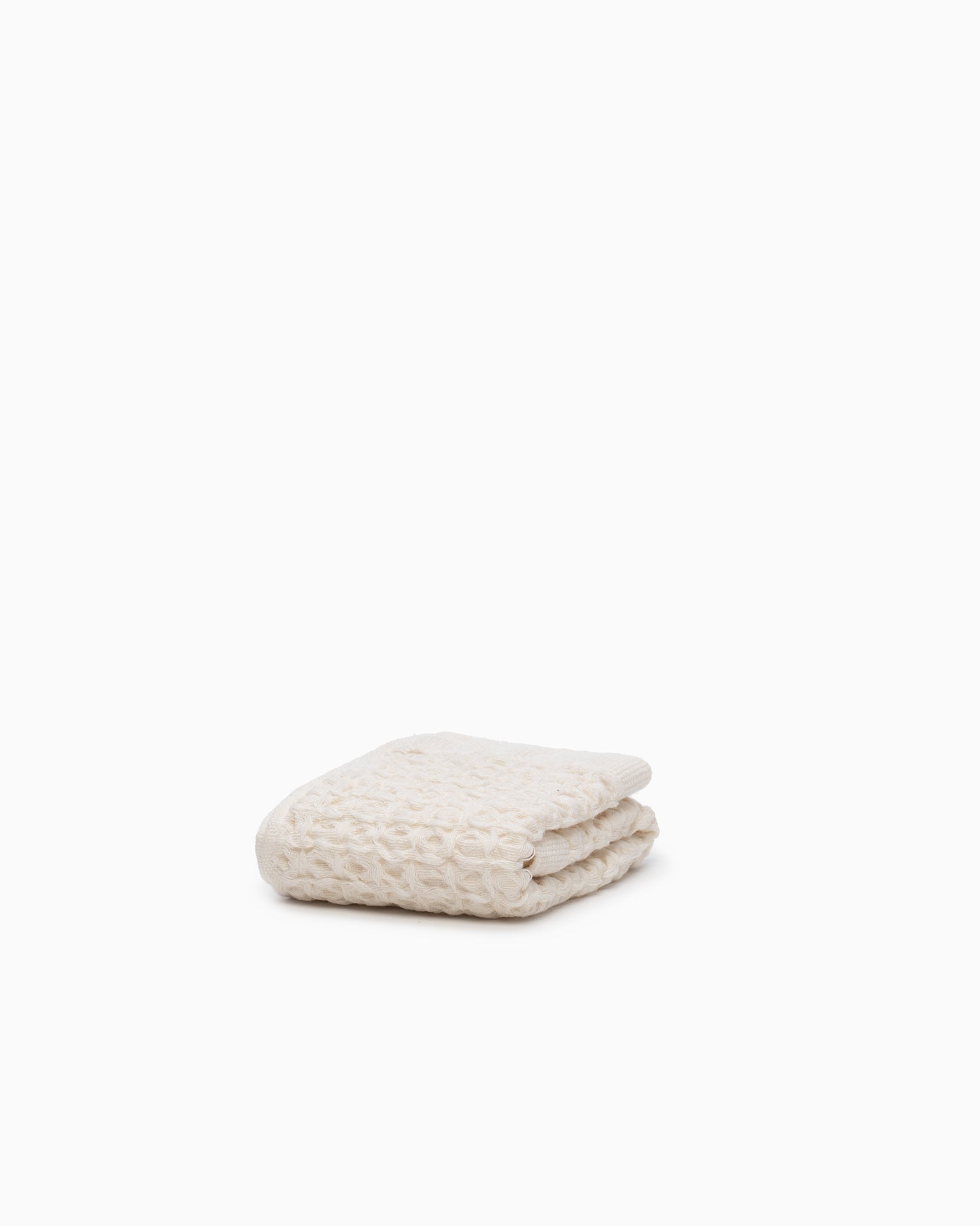 Lattice Linen Washcloth - Ivory