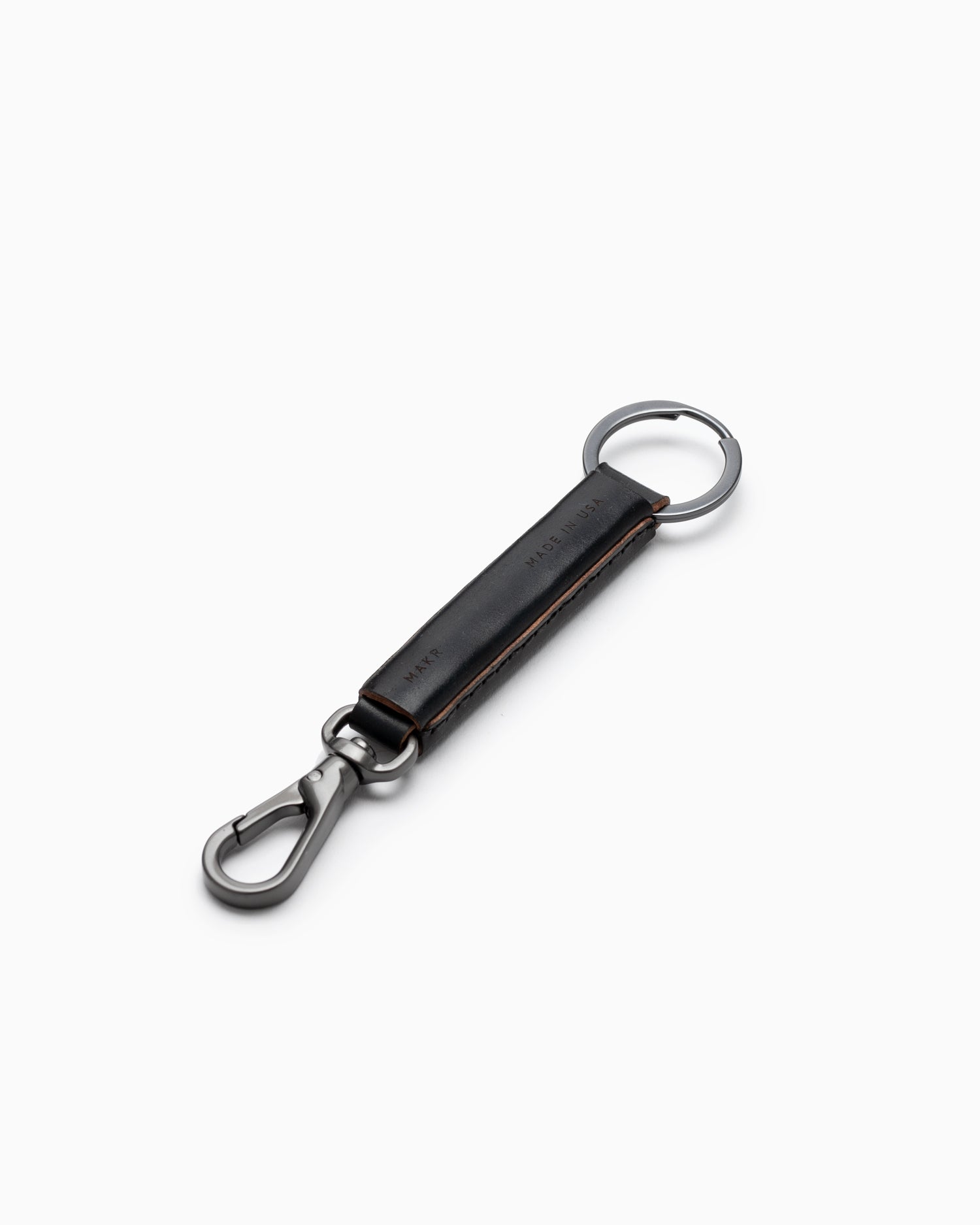 Loop Keychain w/ Snap Hook, Natural Shell Cordovan