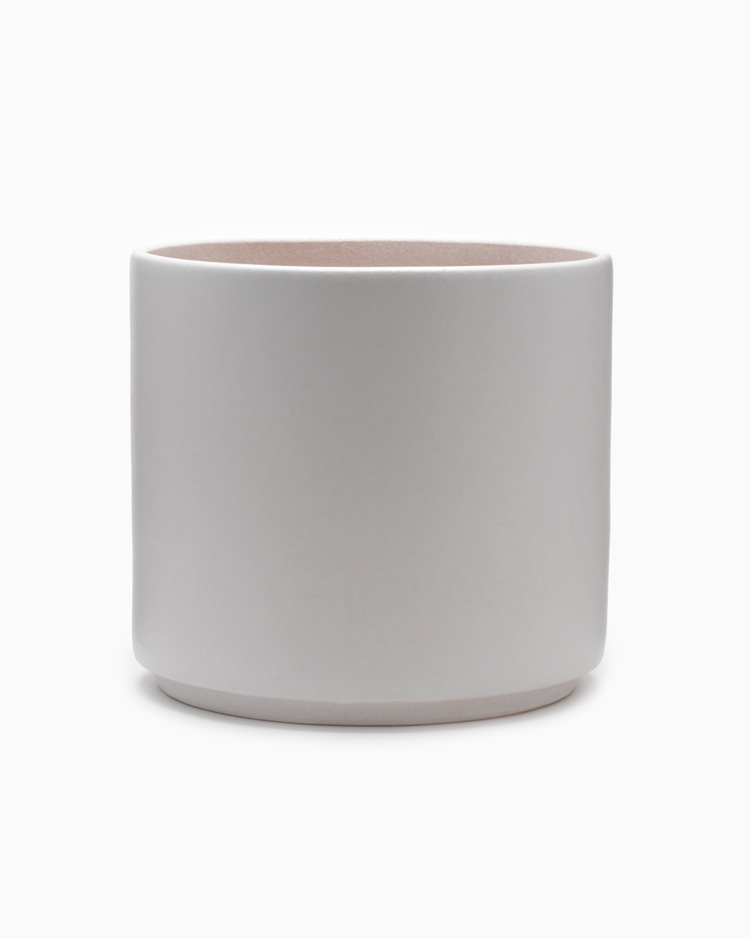 X-Large Matte White Cylinder Pot