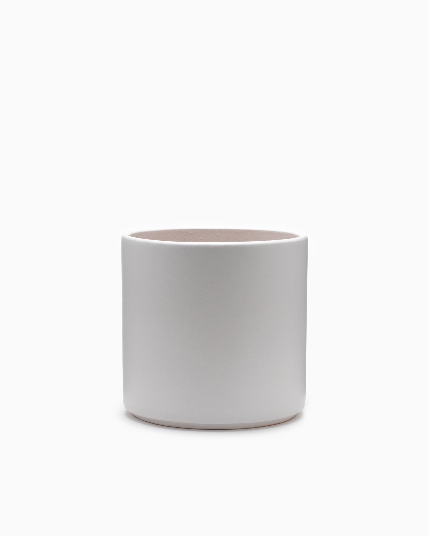 Medium Matte White Cylinder Pot