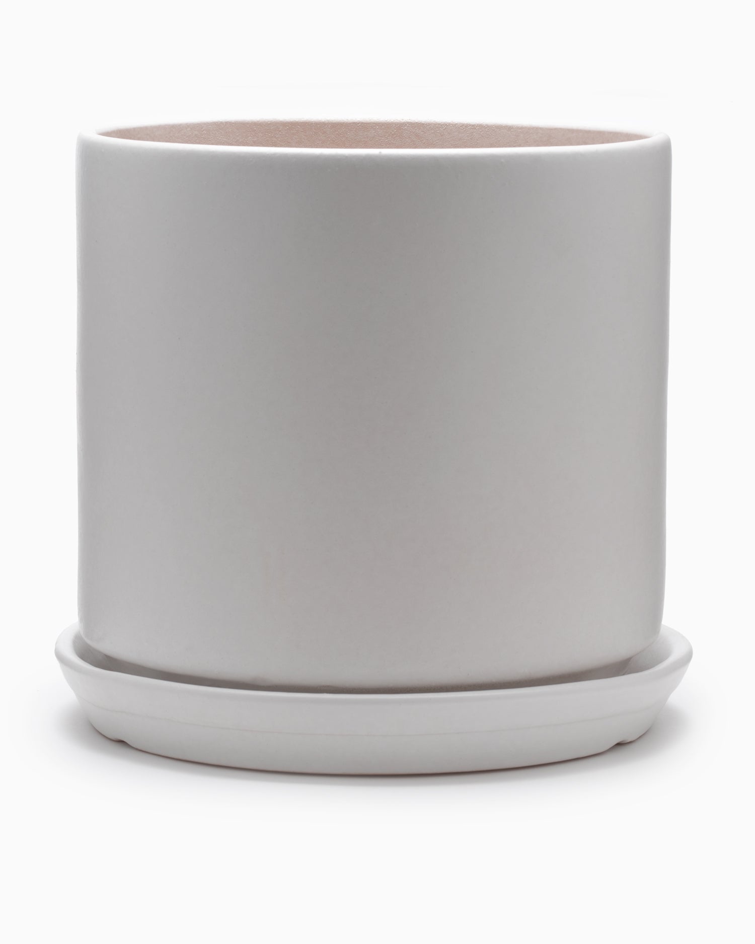 XX-Large Matte White Cylinder Pot