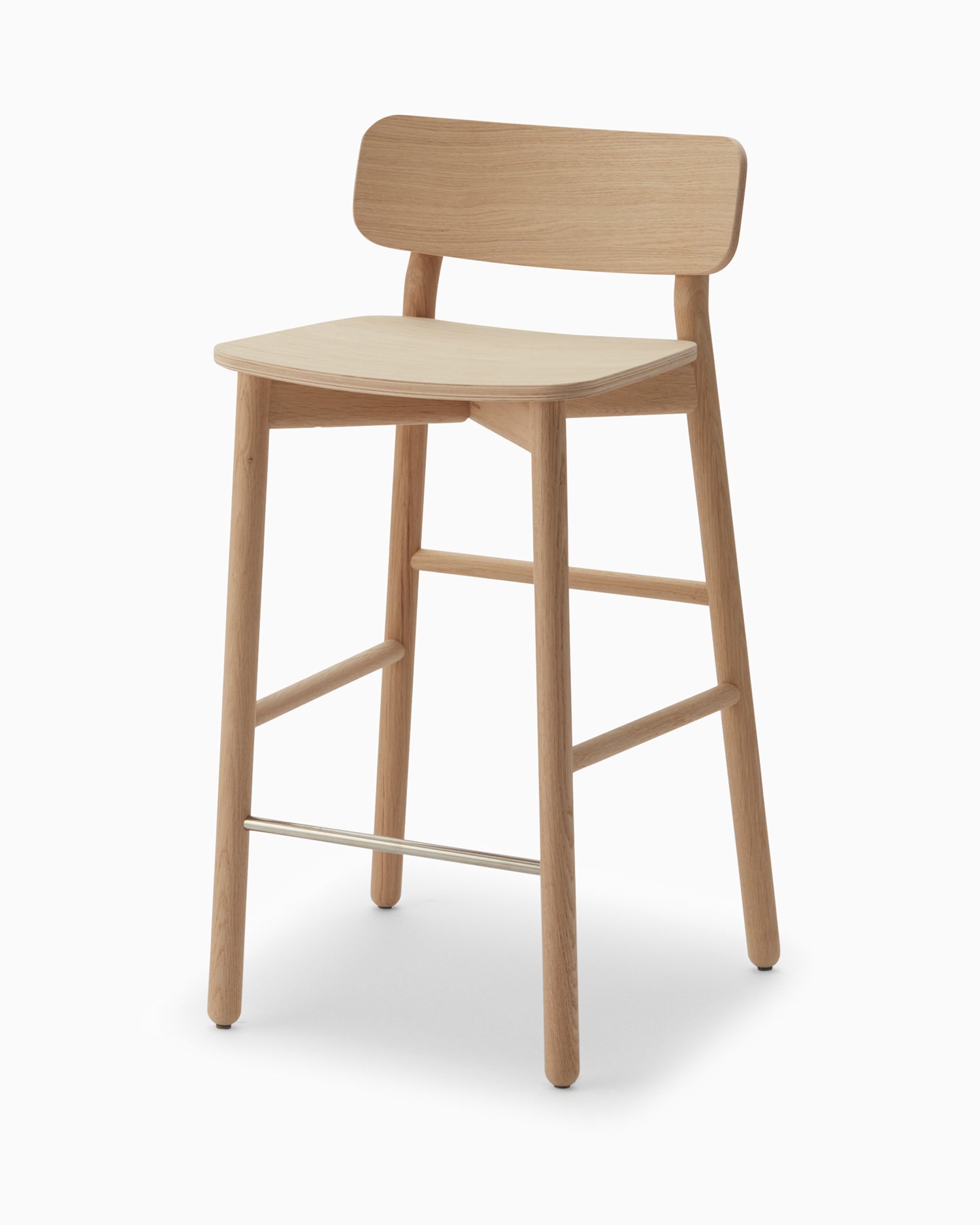 Hven Bar Stool White Soap Oak