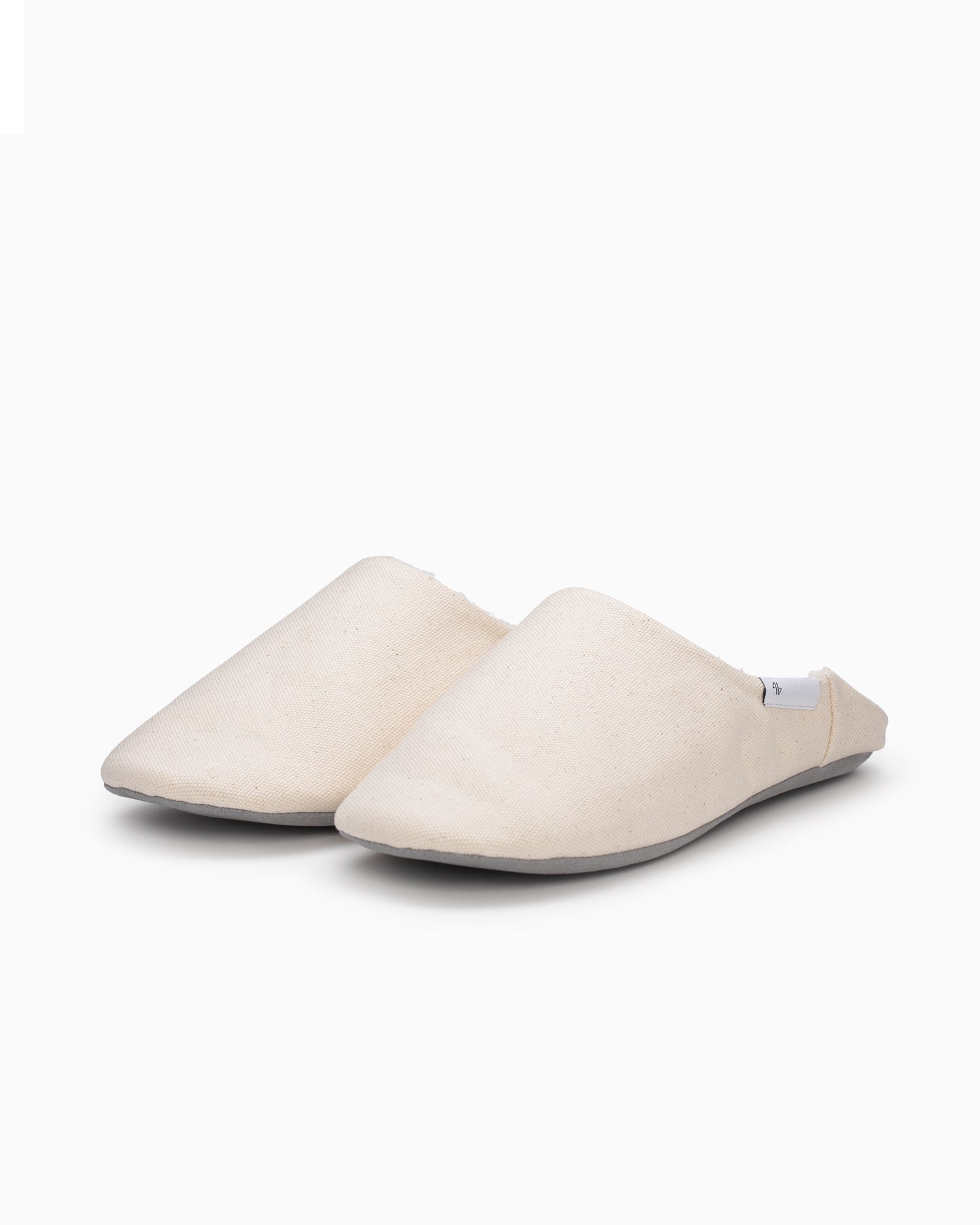 Wool Lined Canvas Room Shoes - Linen