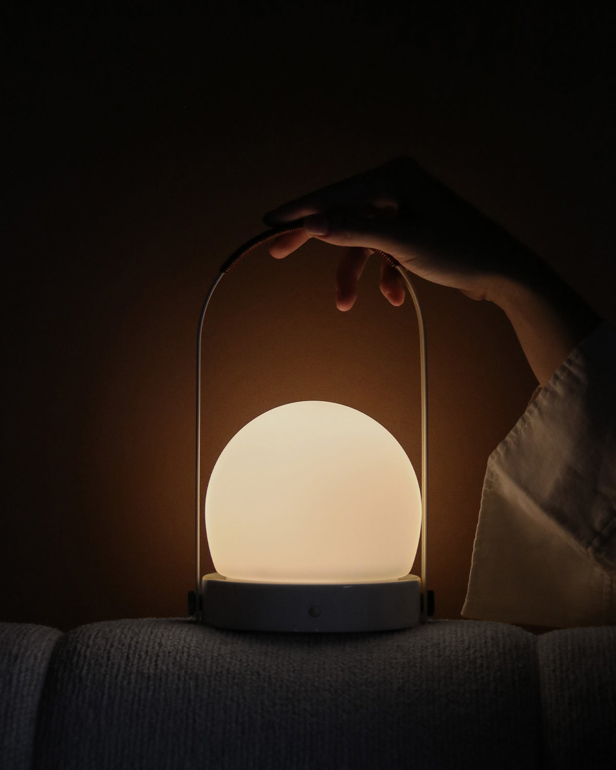 Carrie Table Lamp- Ivory/Leather
