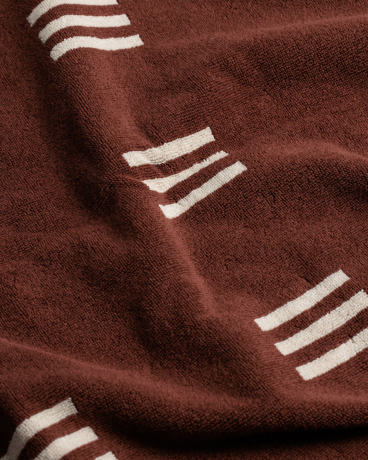 Claremont Bath Towel - Mudbrick & Crème