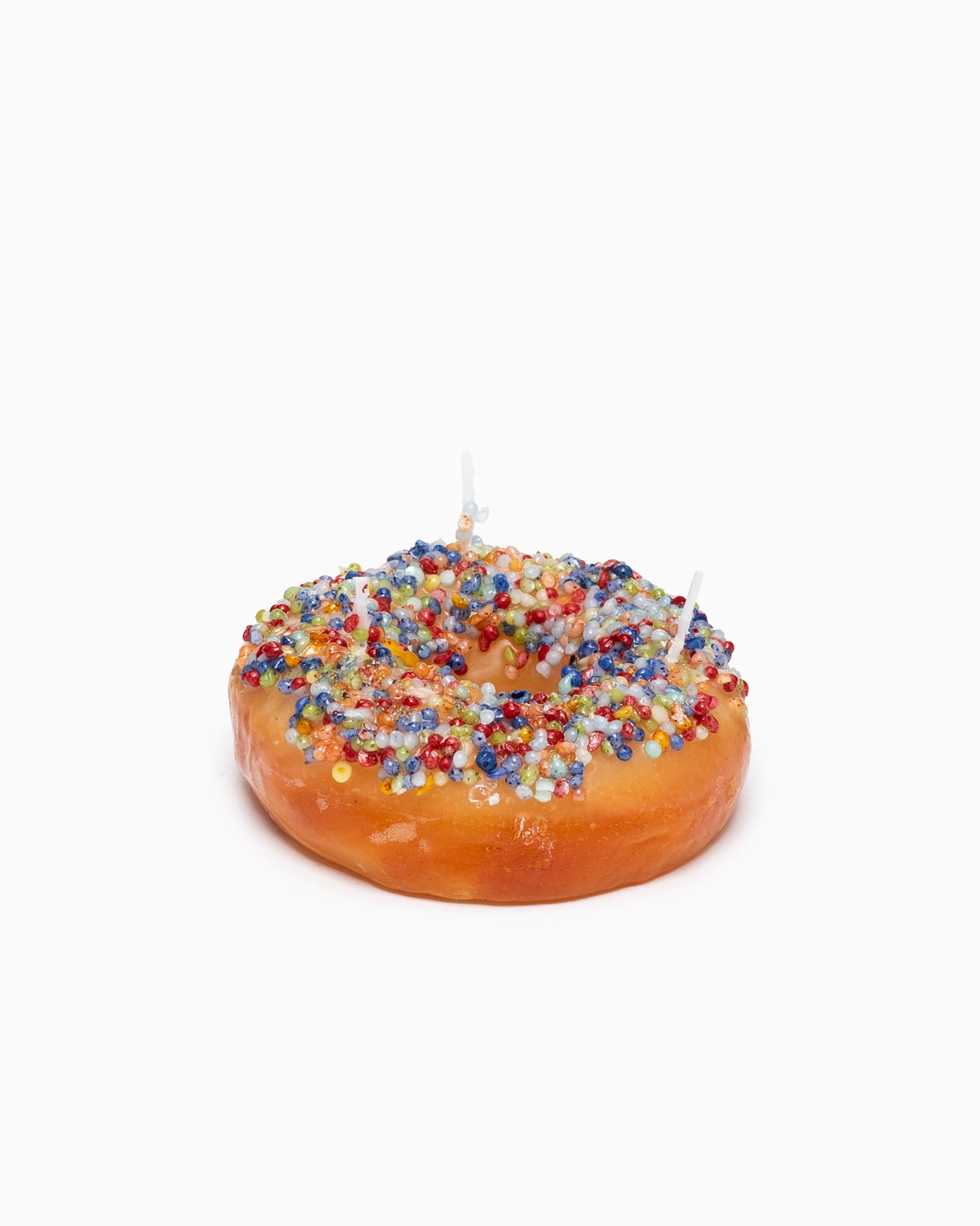 Donut Candle - Honey Glazed with Rainbow Sprinkles