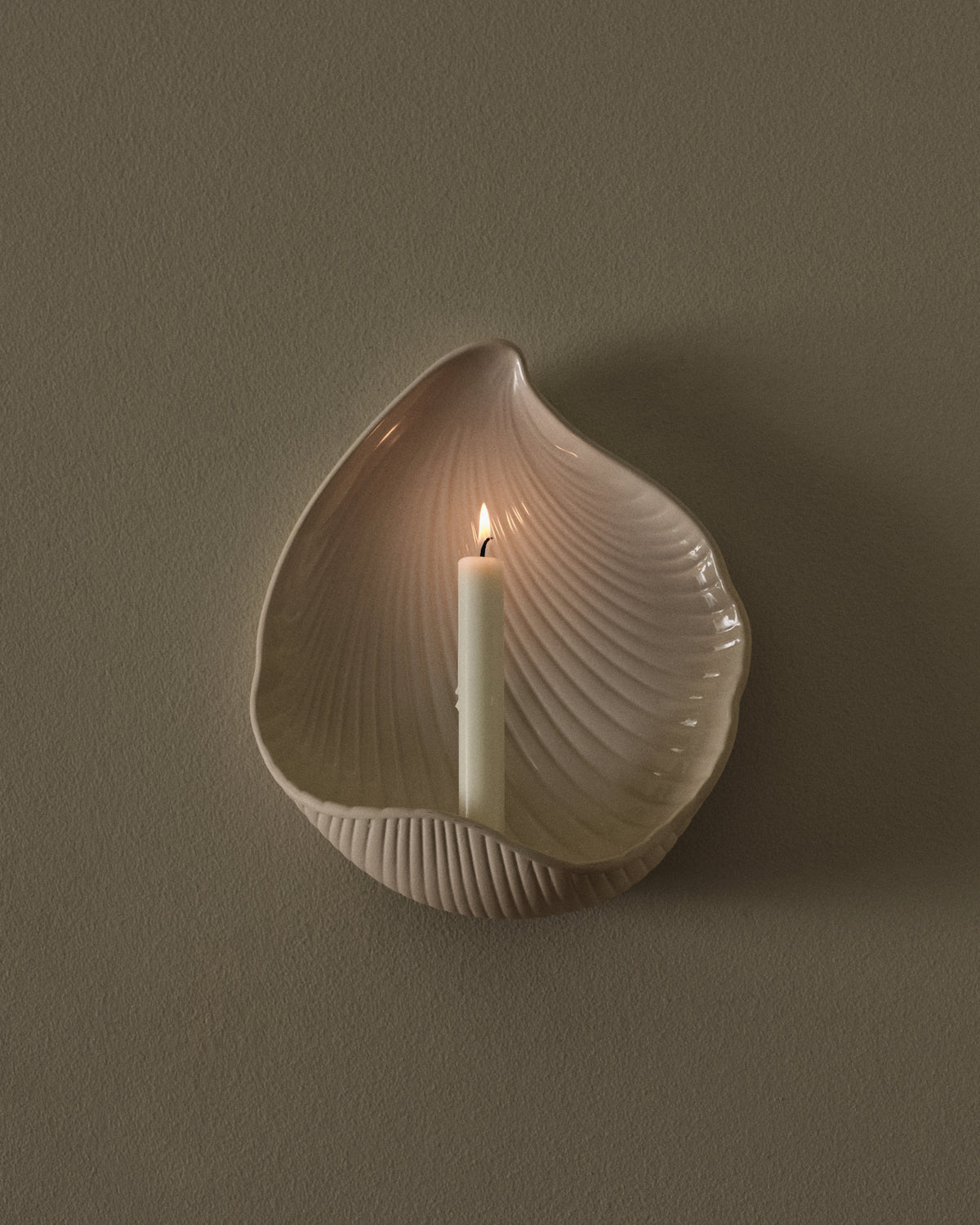 Shell Wall Candle Holder - Off-white